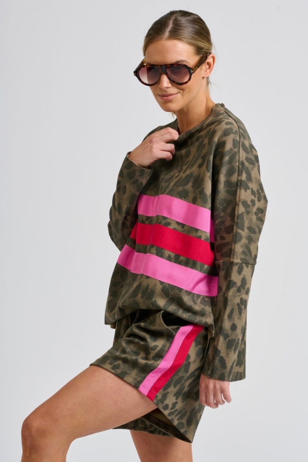 Ruby Raw Sweatshirt | Leopard