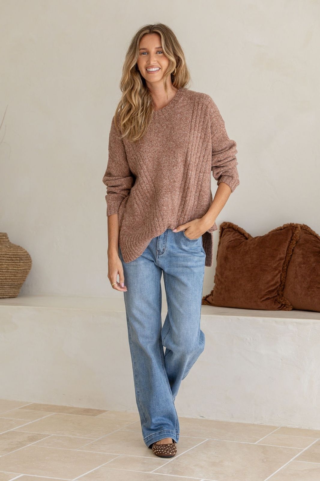 Rib Detail Knit | Nutmeg