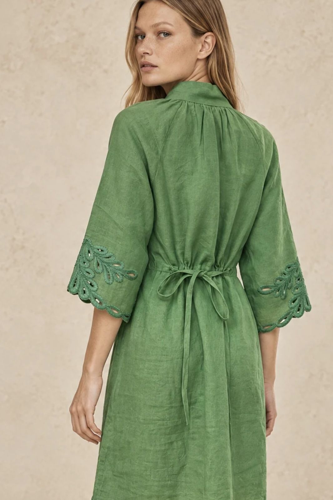 Cordelia Linen Midi | Emerald