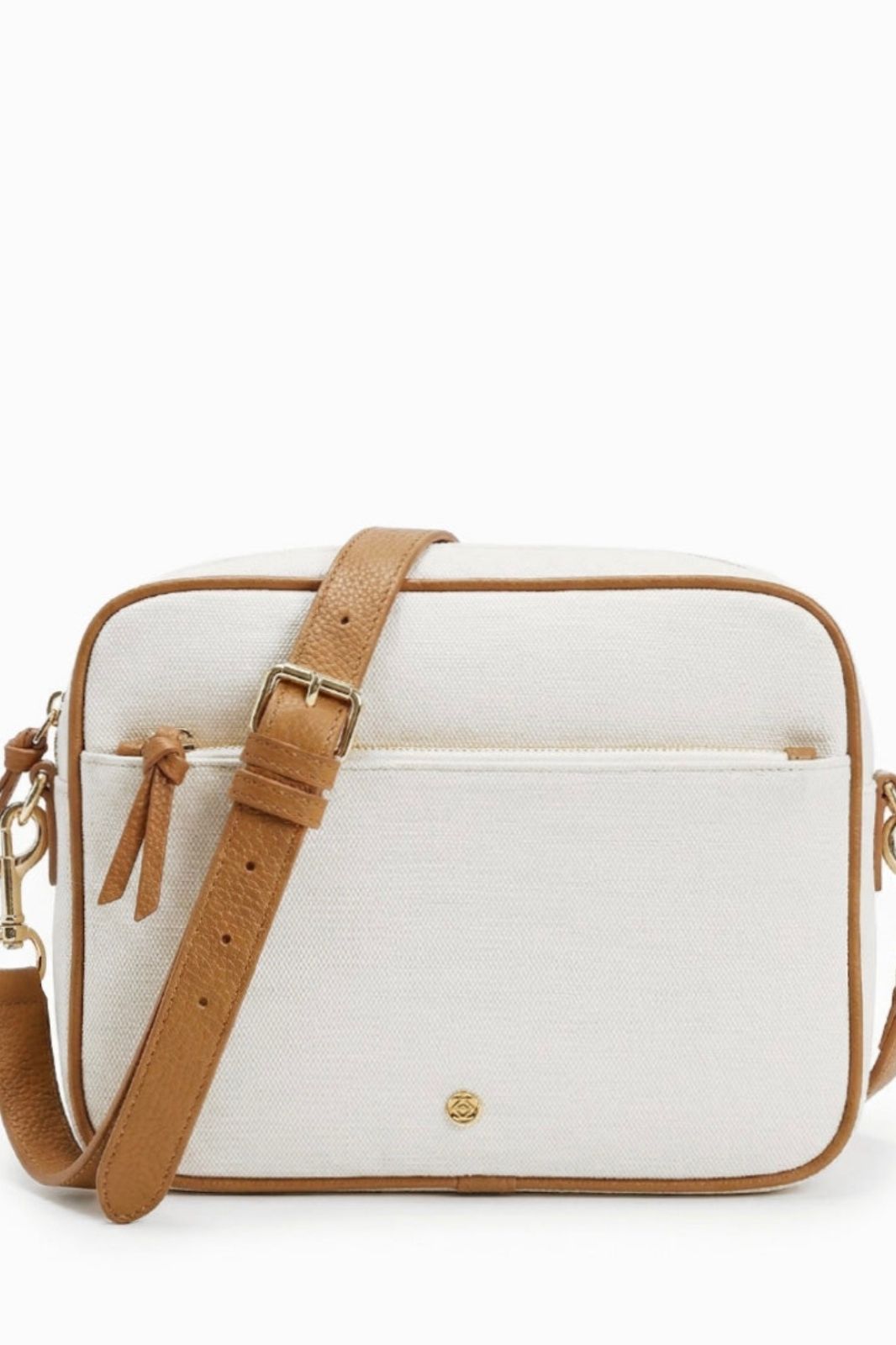 Leah Cross Body Bag  | White Tan