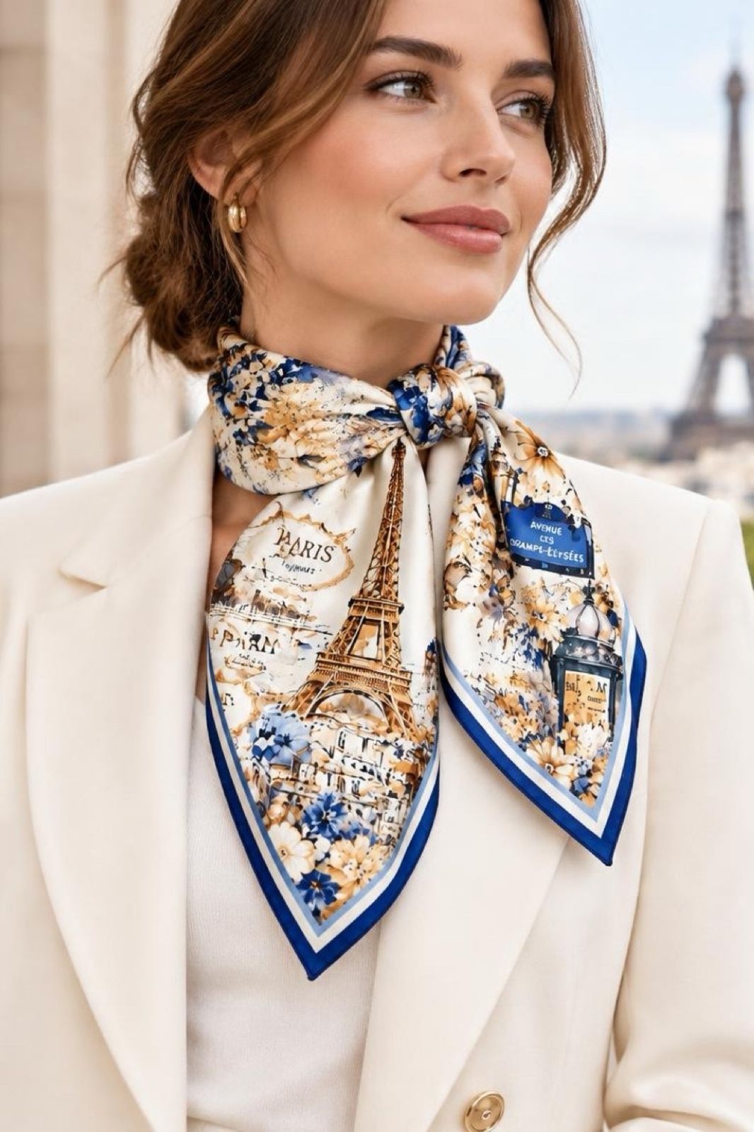 Scarf | Paris Print 90x90cm