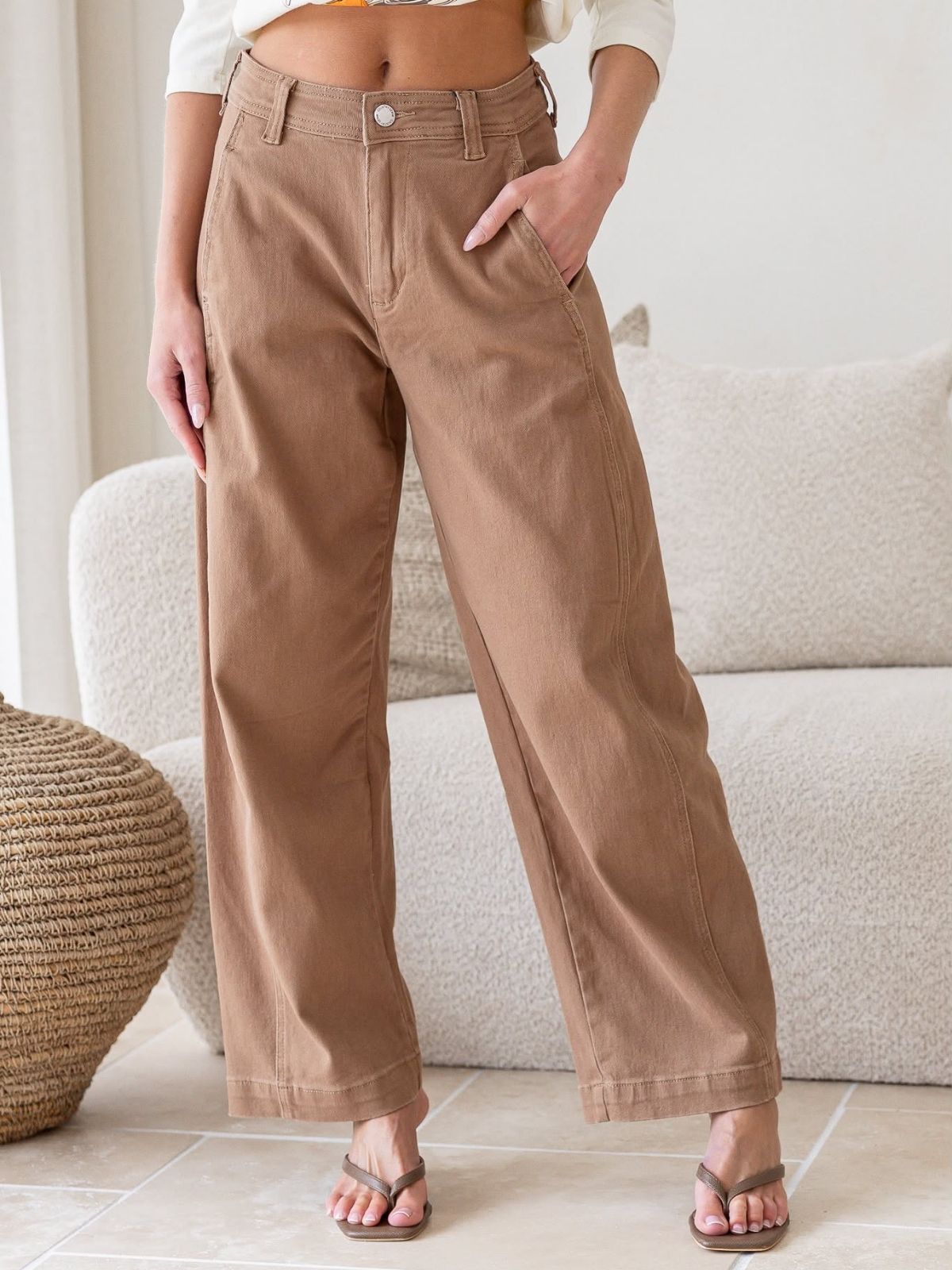 Barrel Jean | Almond