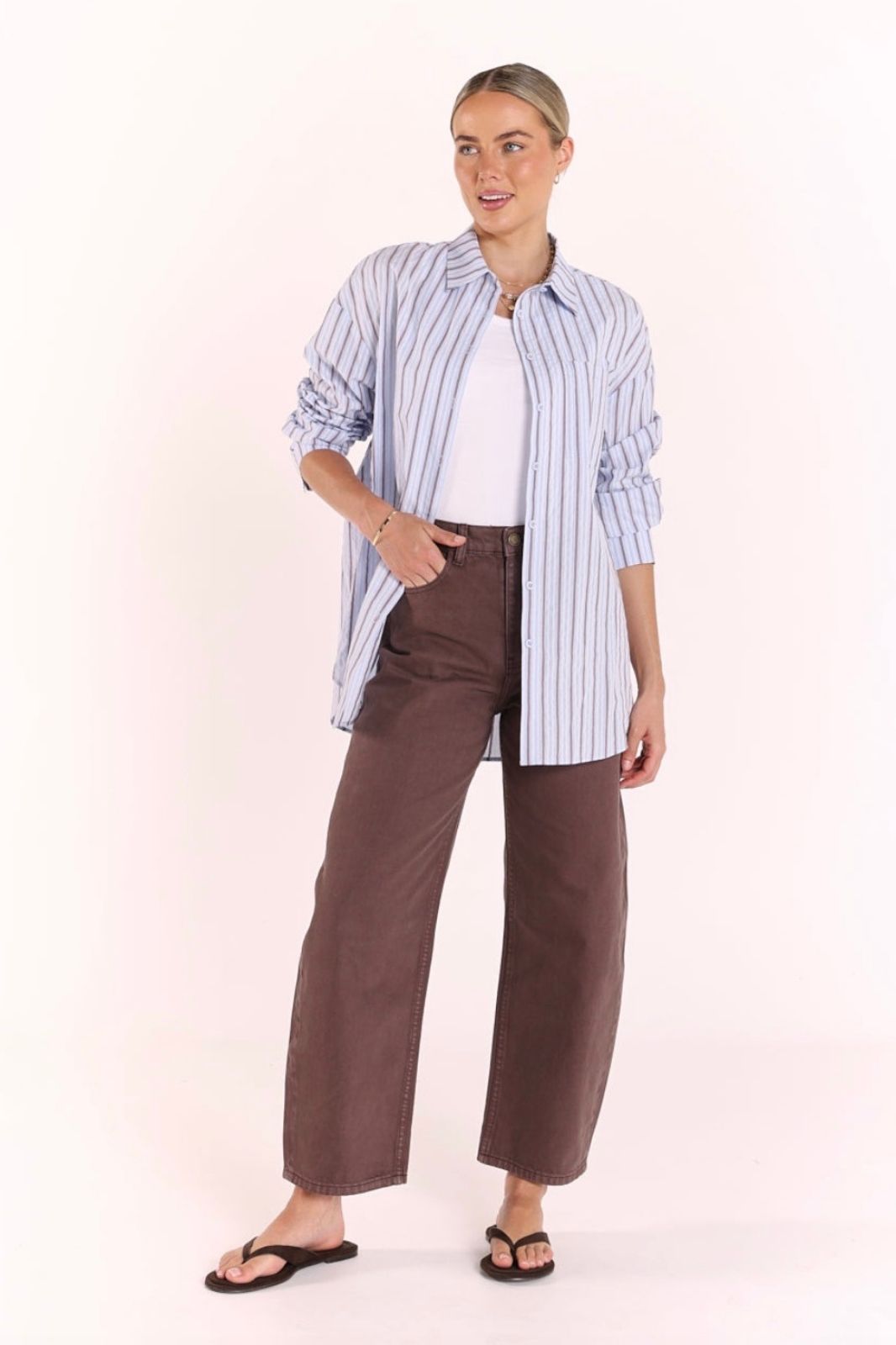 Lola Barrel Jean | Chocolate