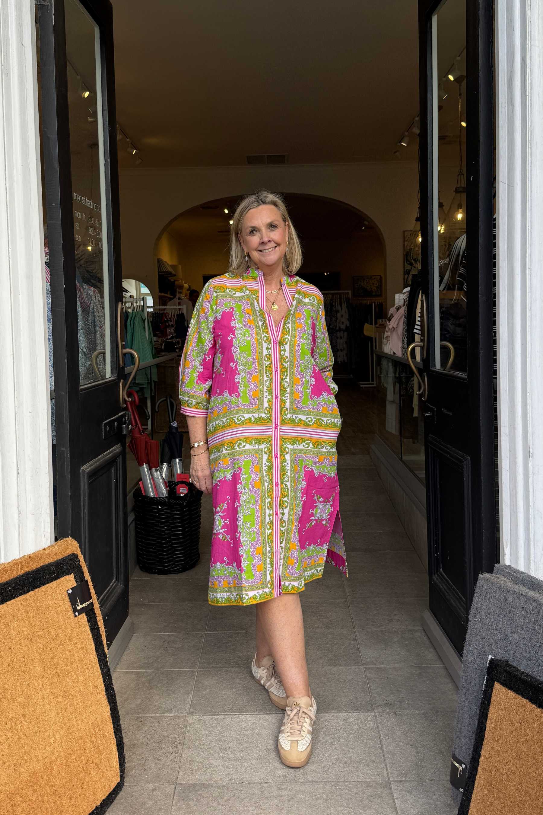 Cirque Midi Dress | Aria Lime Pink