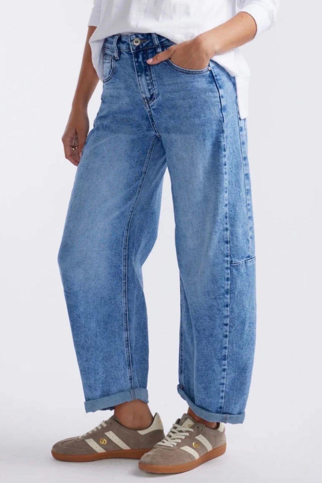 Idaho Barrel Jeans | Mid Denim
