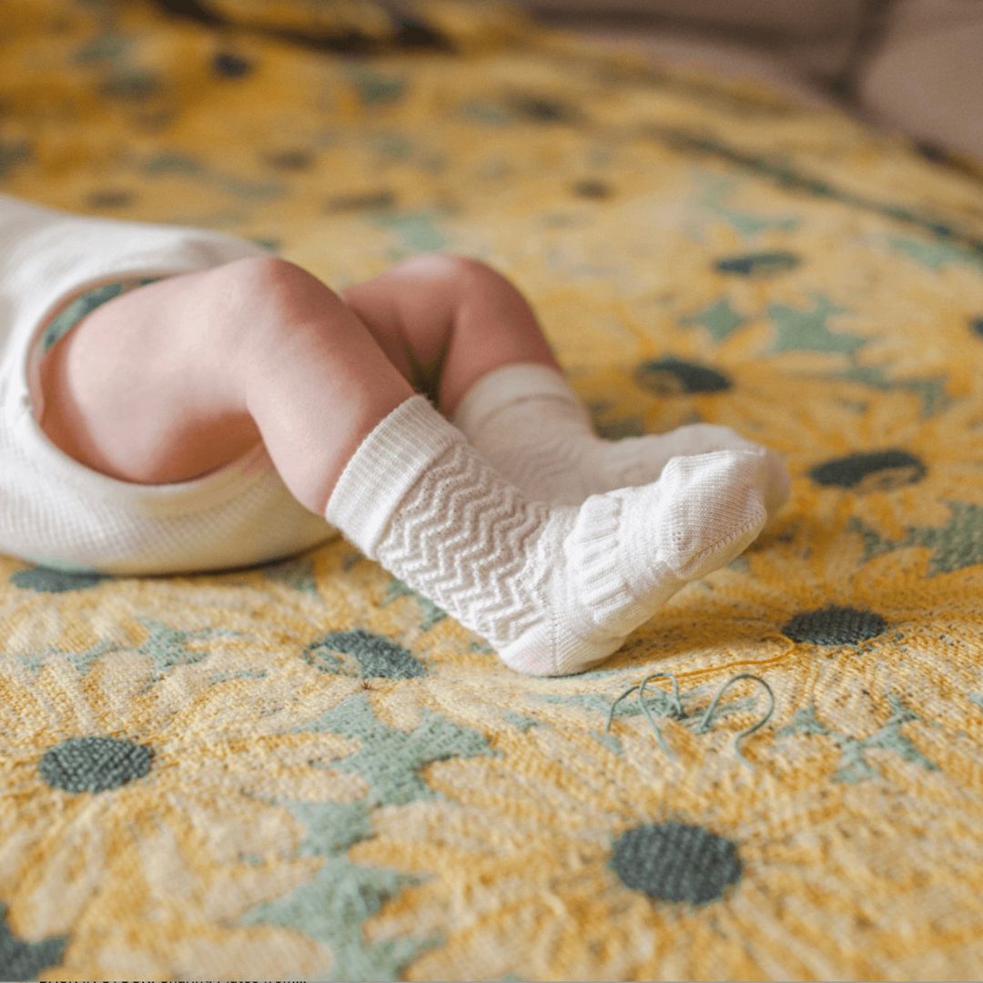 Merino Wool Baby Socks | Pearl