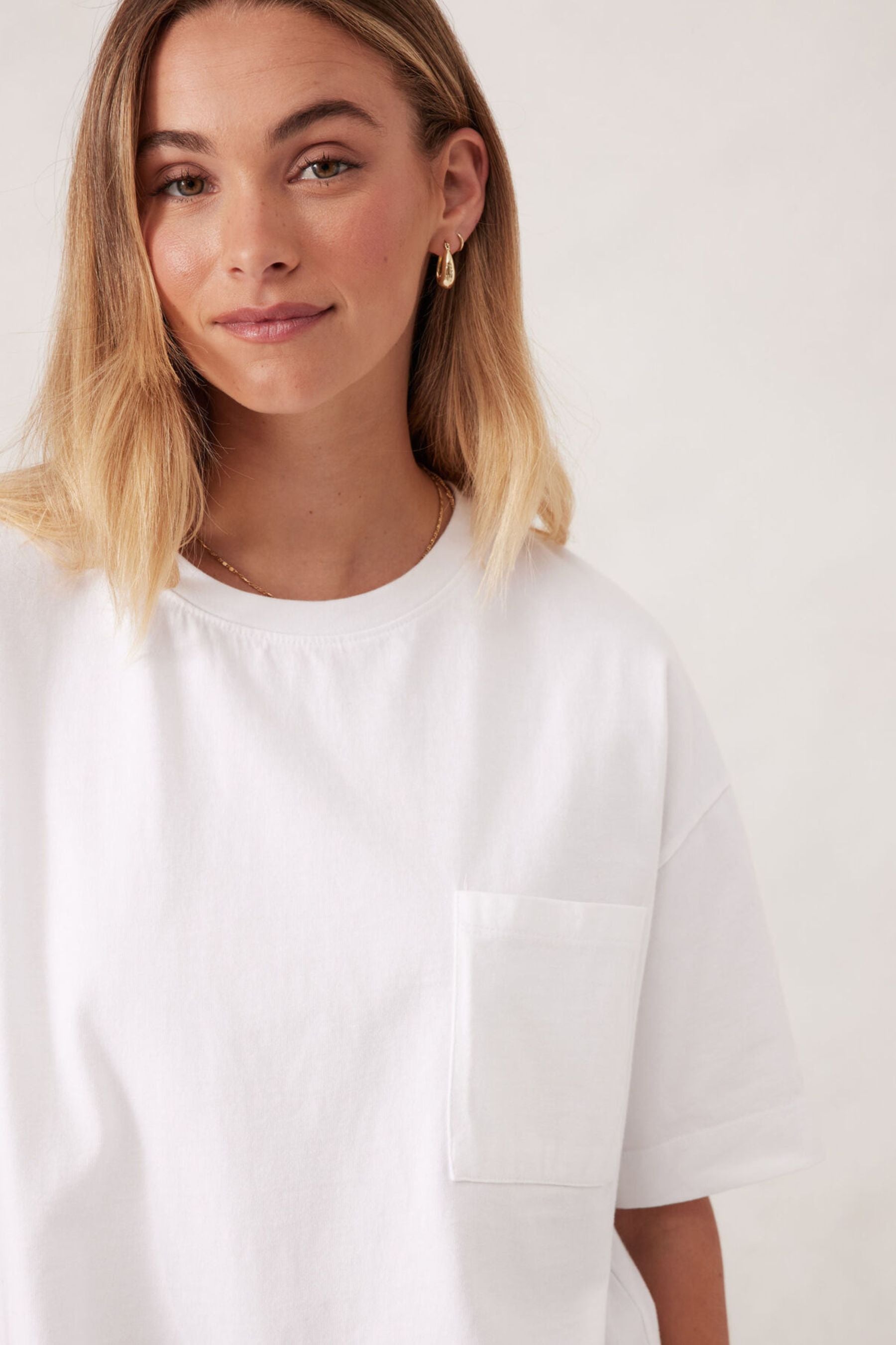 Boxy Pocket Tee | White
