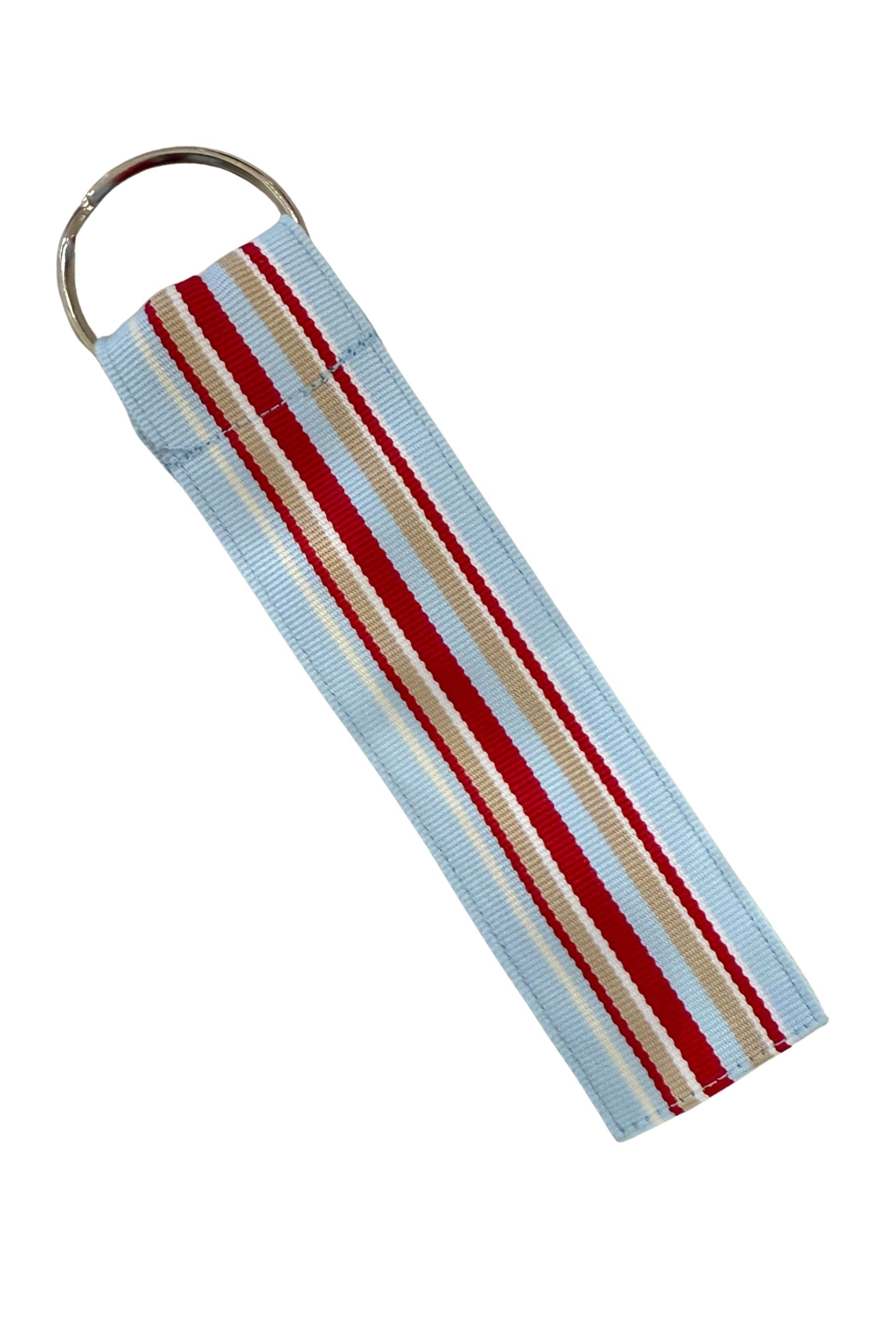 Grosgrain Key Rings | Pale Blue, Raspberry &amp; Taupe