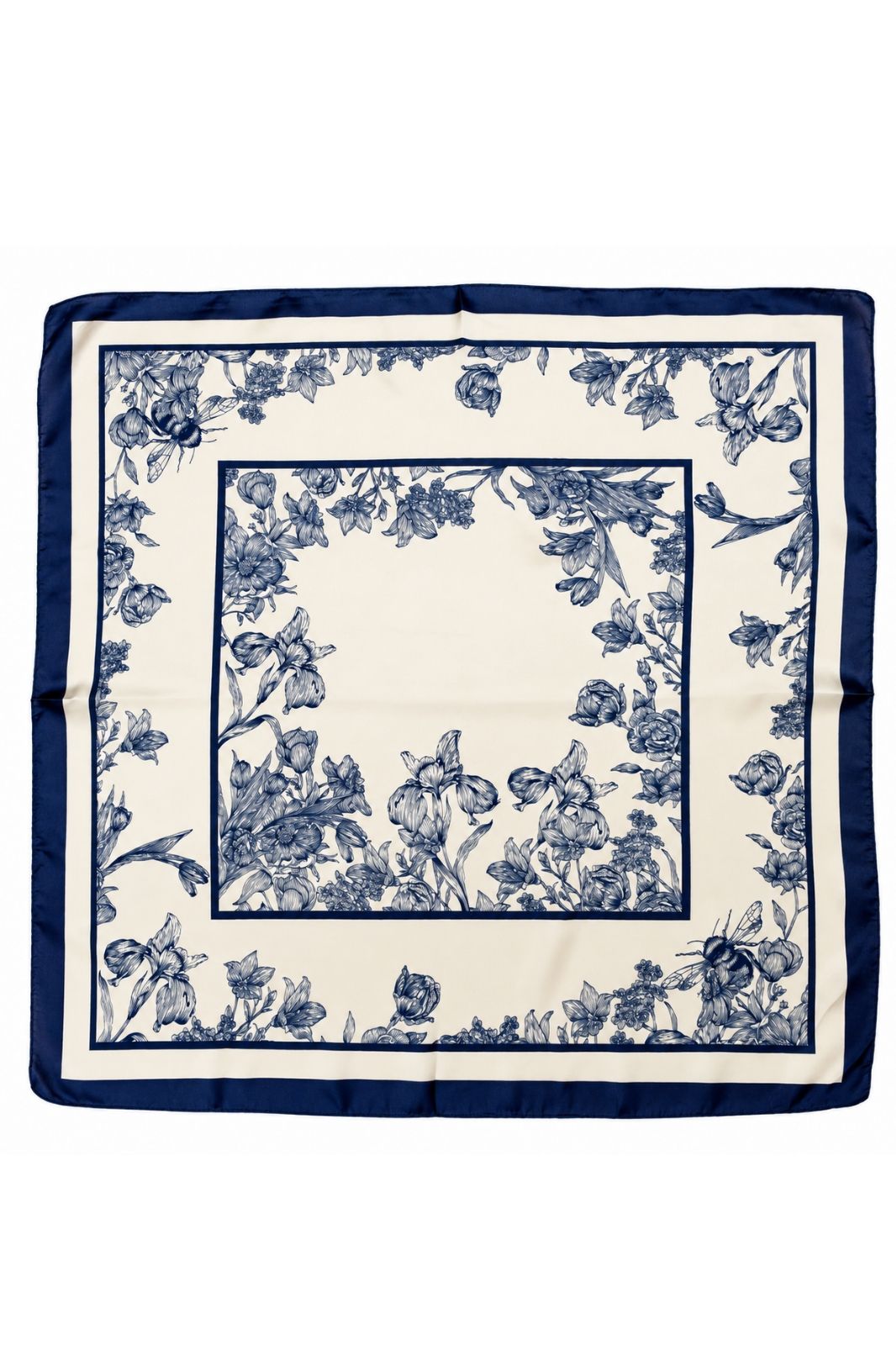 Scarf | Navy &amp; Cream Bee