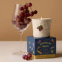 Bistro Grapes Embossed Ceramic Candle | Bordeaux Grape