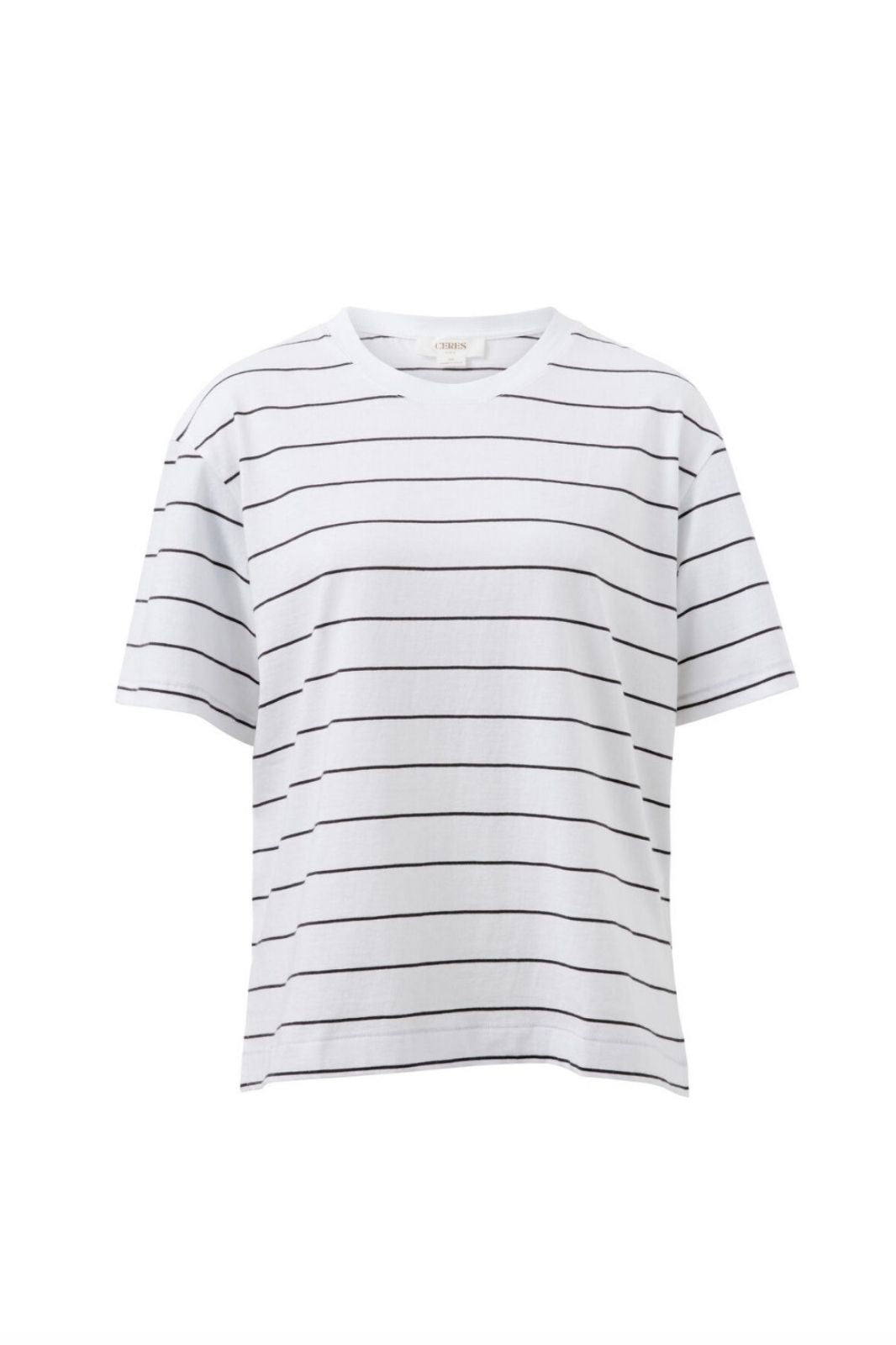 Stevie Slouchy Tee | White &amp; Phantom Stripe