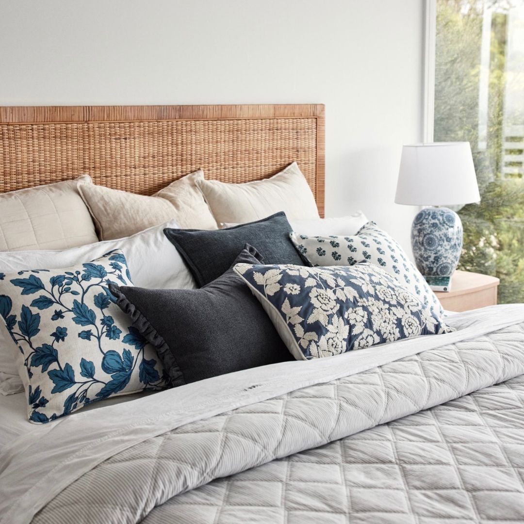 Morgan Dark Blue Cushion | 50 x 50cm