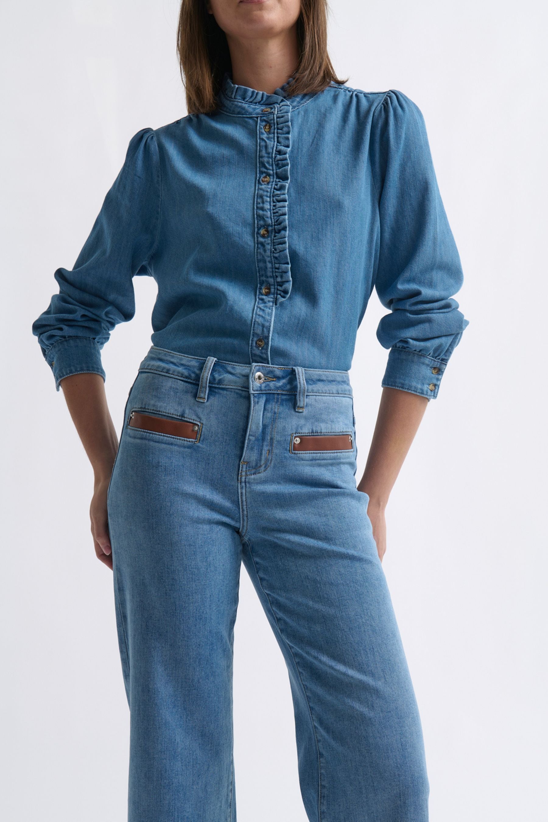 Yolanda Shirt | Hermosa Blue