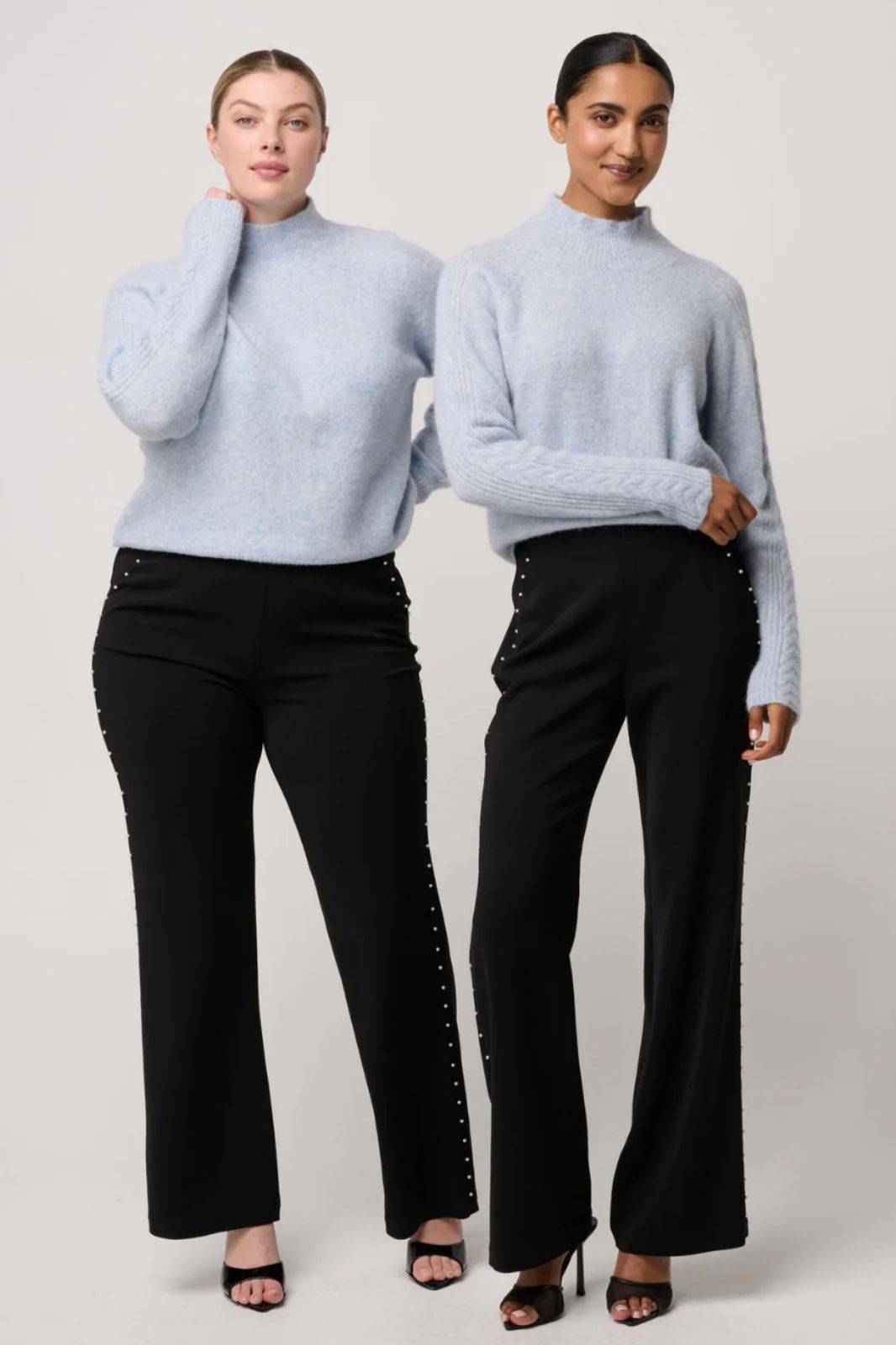 Savanna Alpaca Wool Blend Sweater | Blue Frost