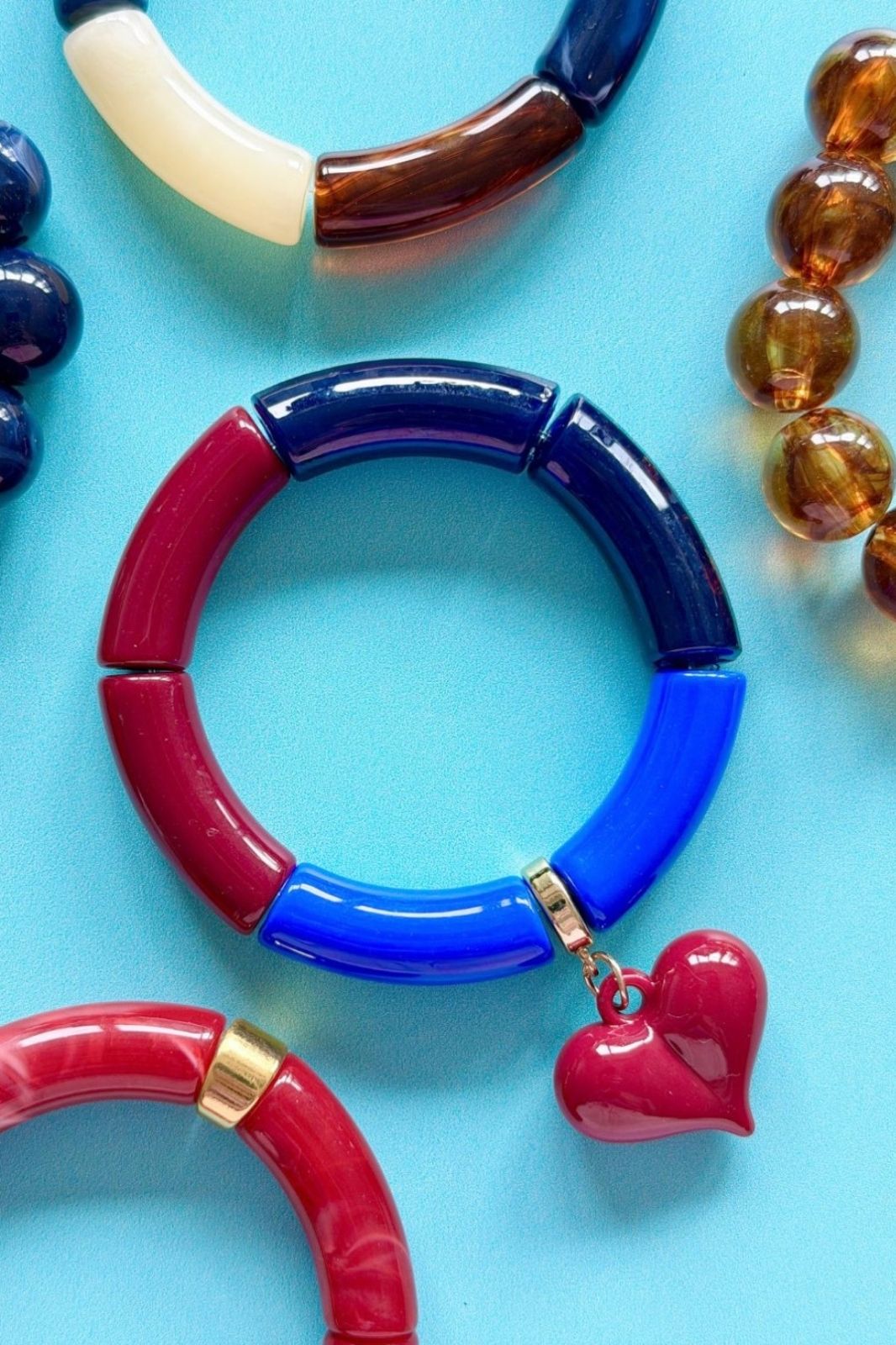 Burgundy Blue Bracelet