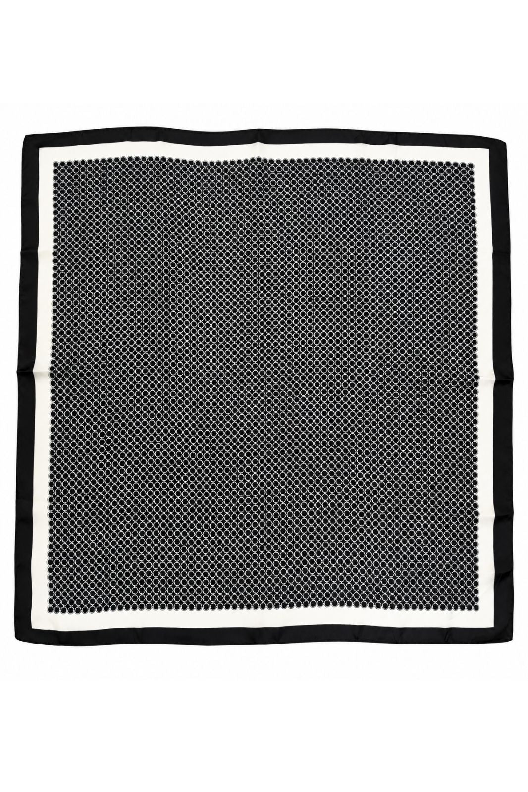 Scarf | Black &amp; Cream Circle Print