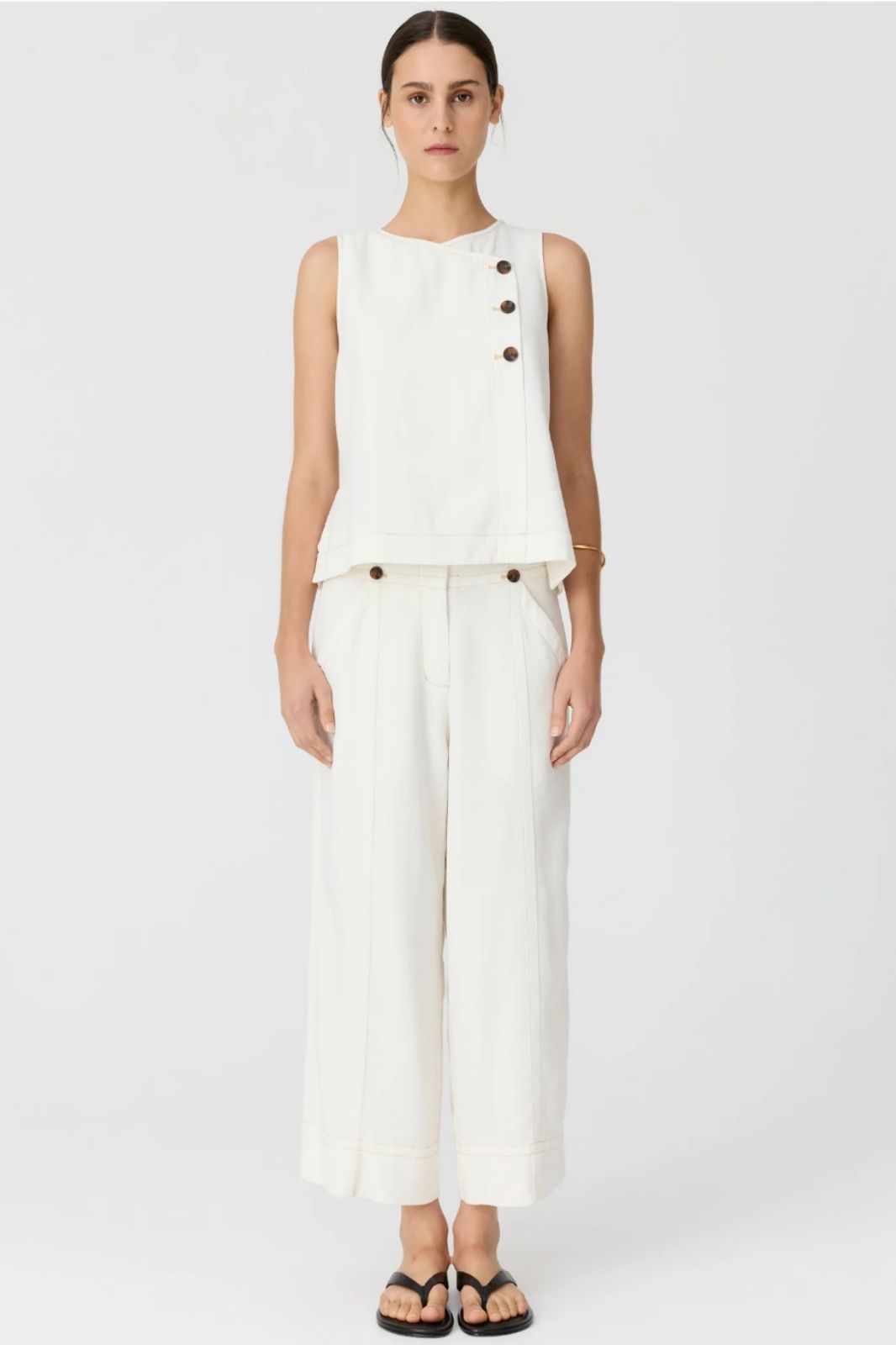 Anise Crop Pant | Chalk