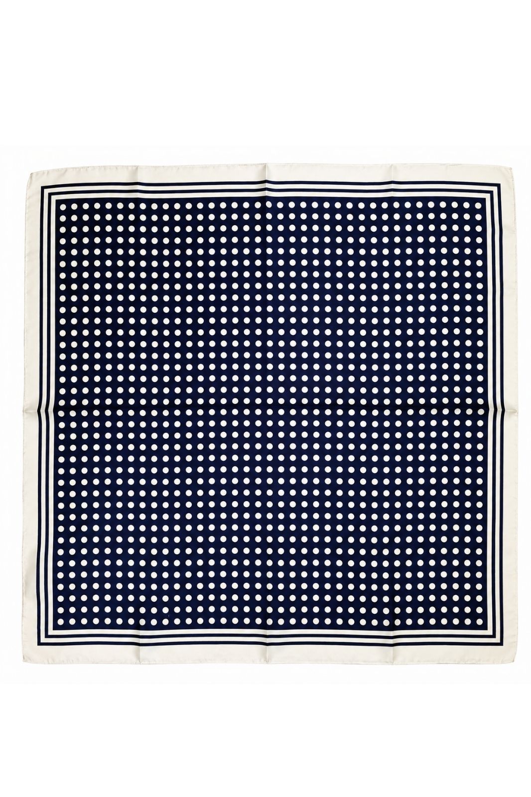 Scarf | Navy &amp; Cream Polka Dot