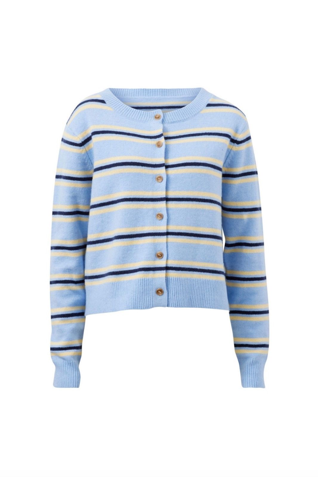 The Laine Long Sleeve Knit Cardi | Blue Stripe