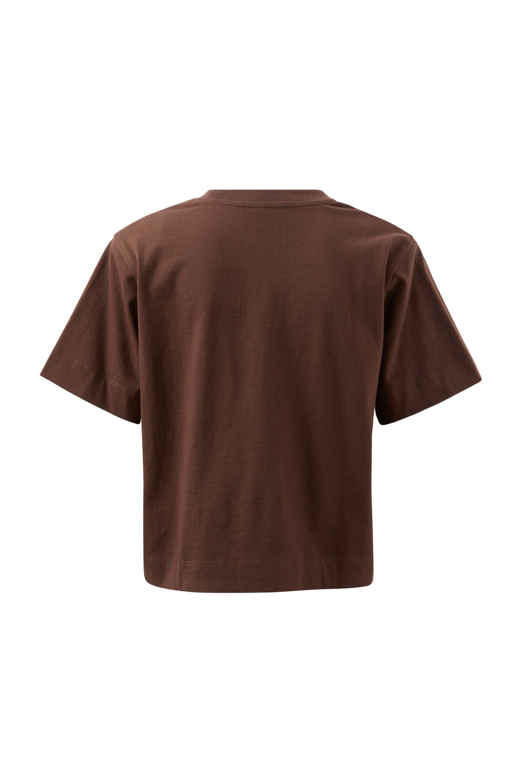 Sophia Boxy Shoulder Tee | Chocolate