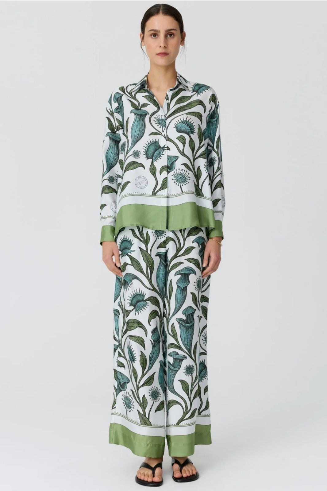 Linne Shirt | Linne Border Print