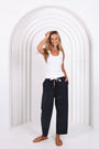 Charlie Barrel Pant | Navy