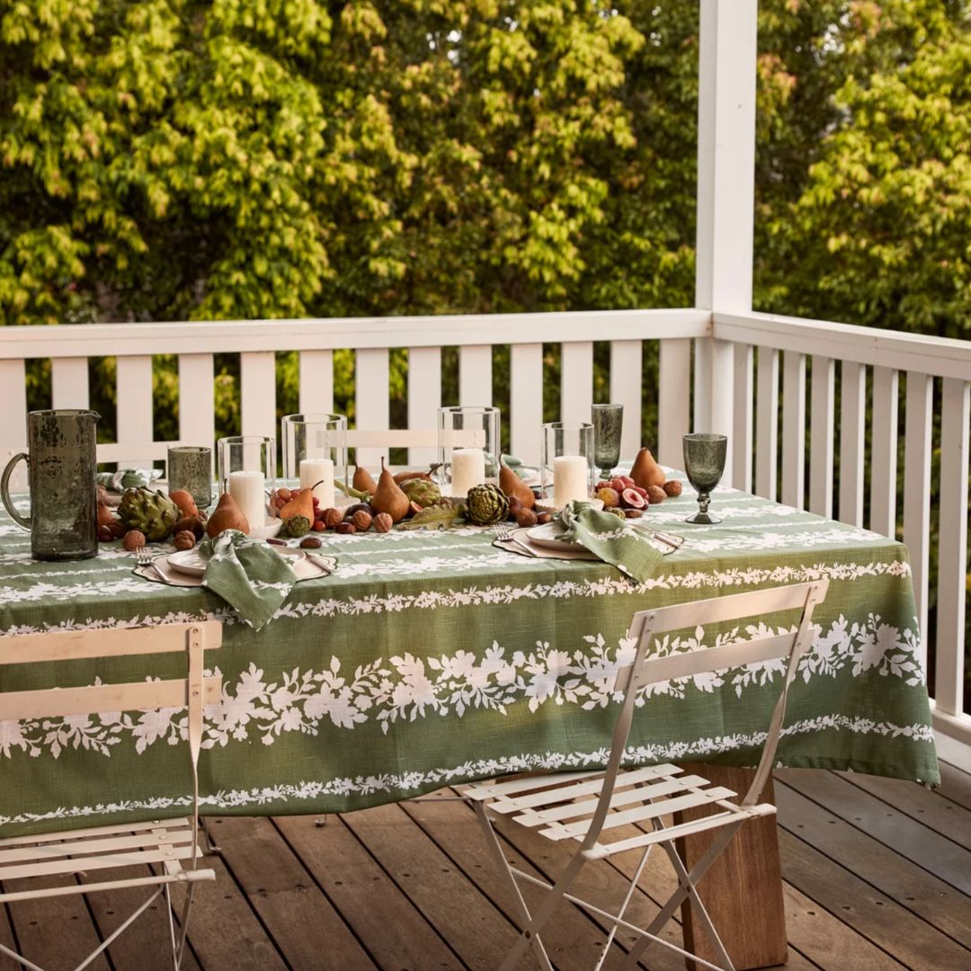 Emerson Green Tablecloth | 150cm x 350cm