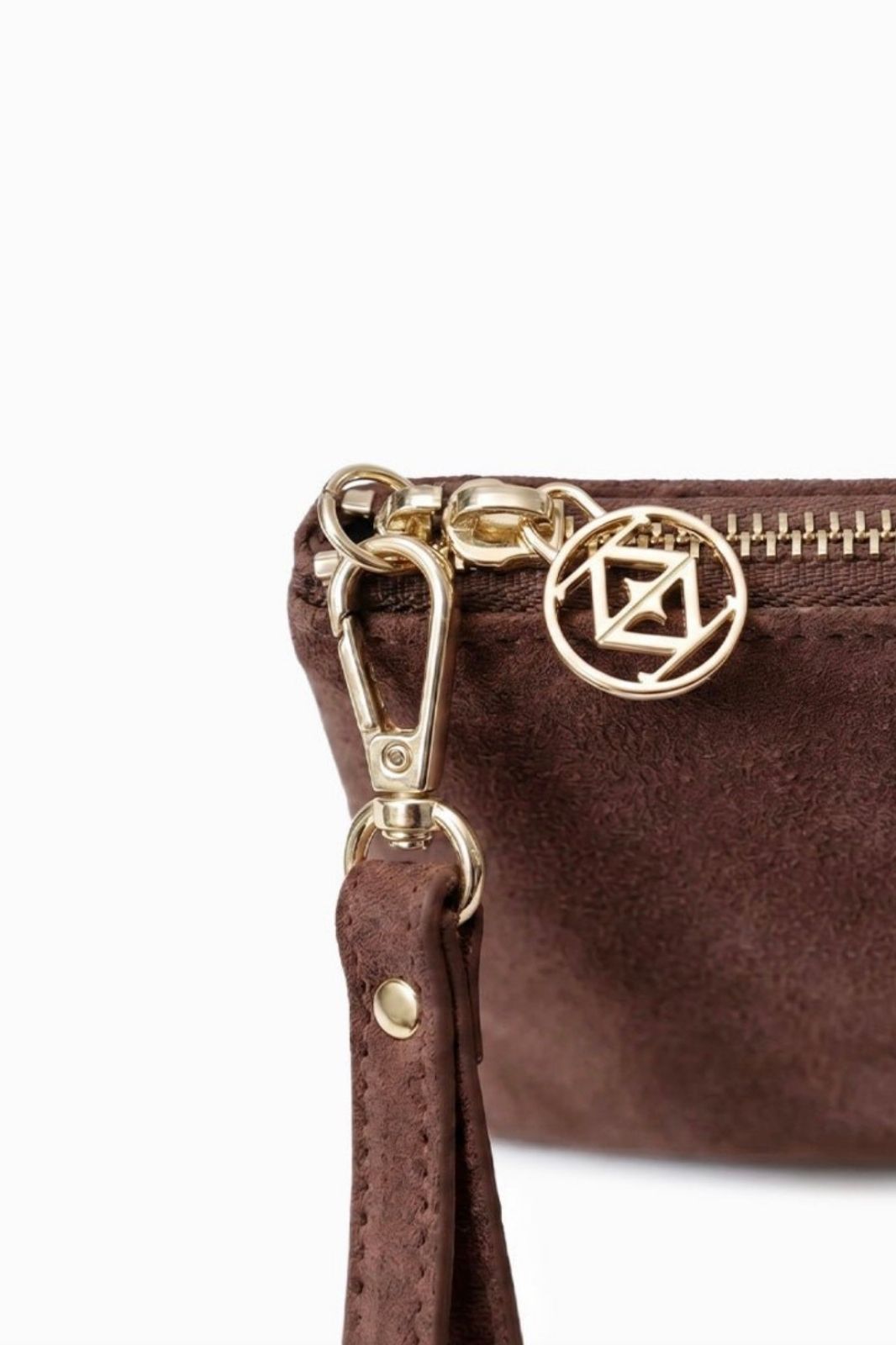 Mia Eco Suede Clutch | Chocolate