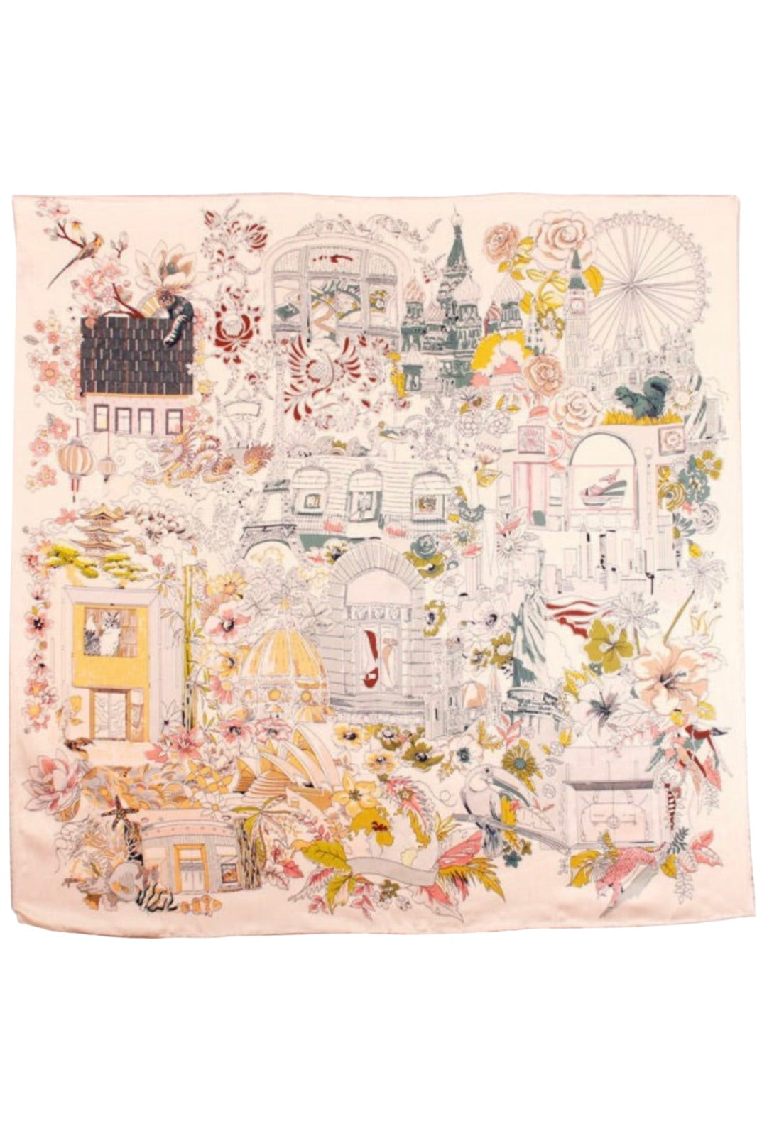 Silk Scarf | Romantic Silver 50 x 50cm