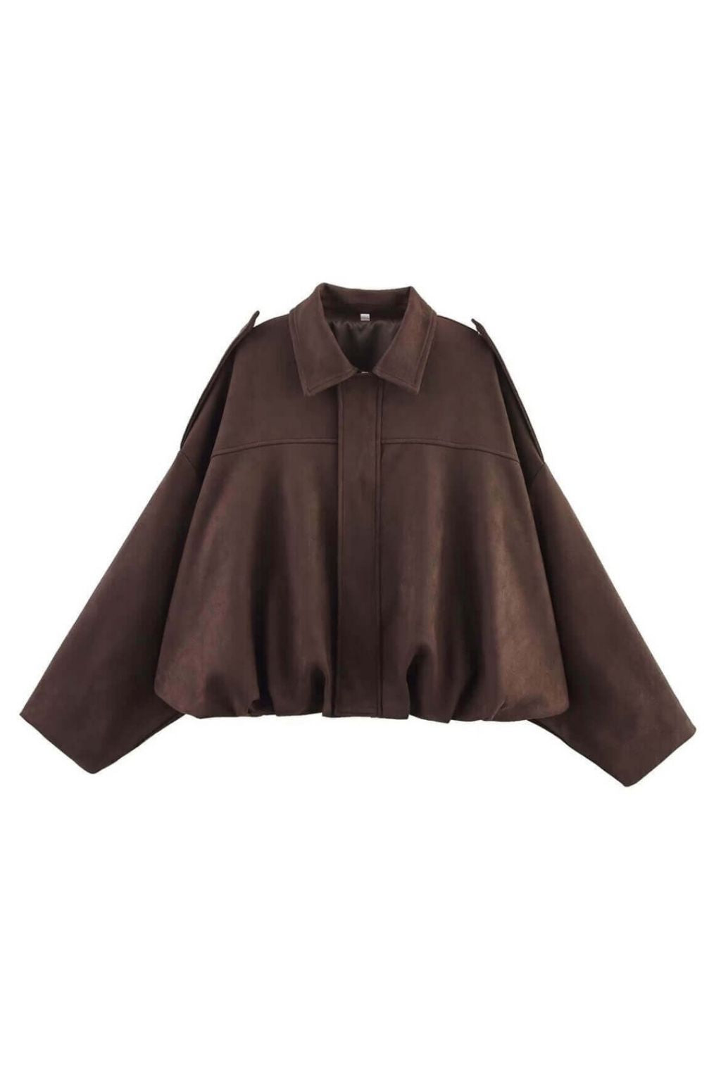 Faux Suede Jacket | Chocolate