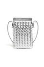 CALL ME Leather Weaved Crossbody Bag | Silver