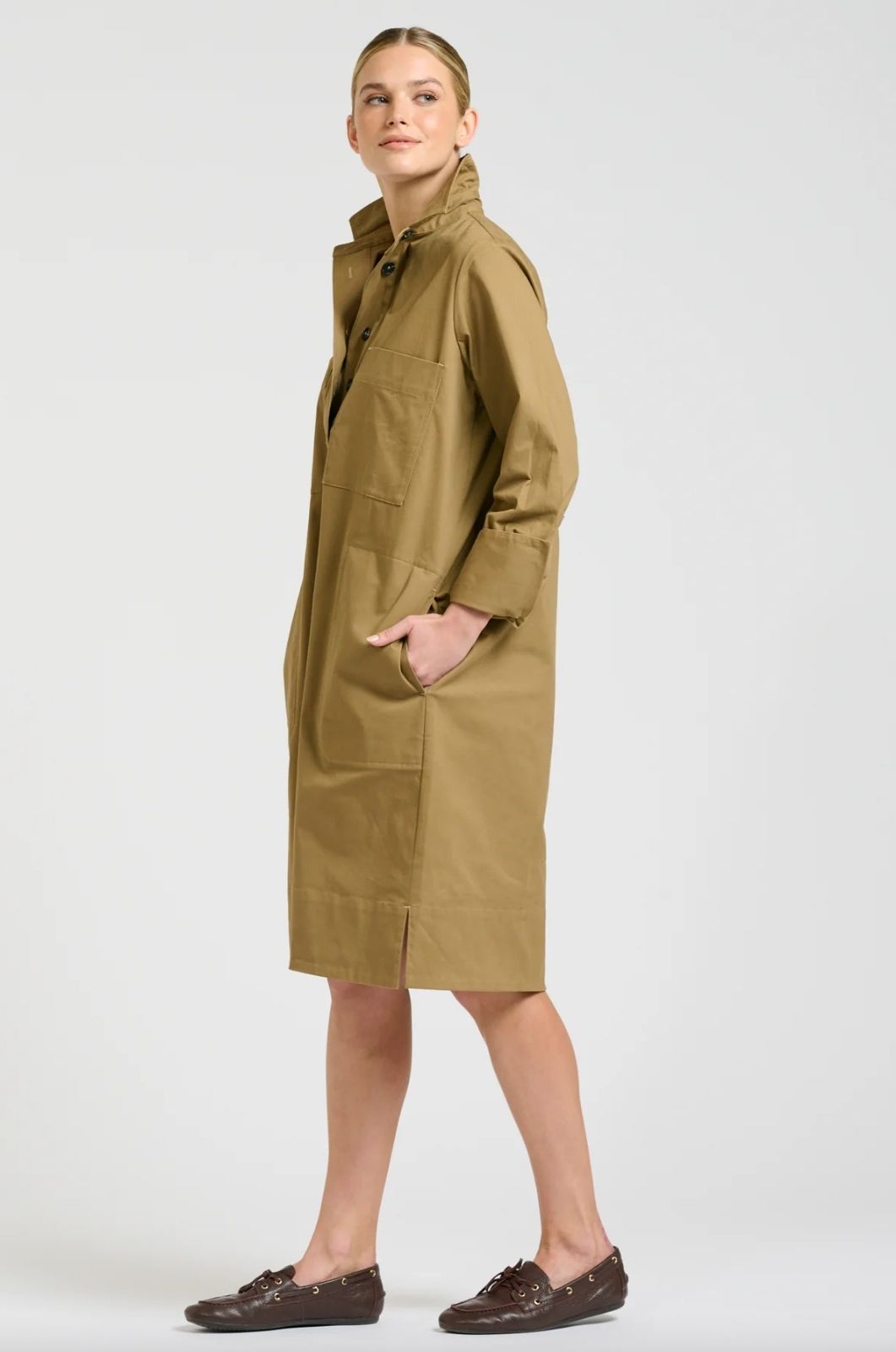 The Jane Utility Popover Dress | Tan