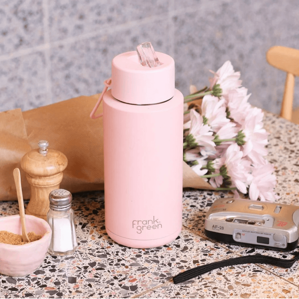 Frank Green  34oz Ceramic Reusable Bottle Straw Lid | Blushed available at Rose St Trading Co