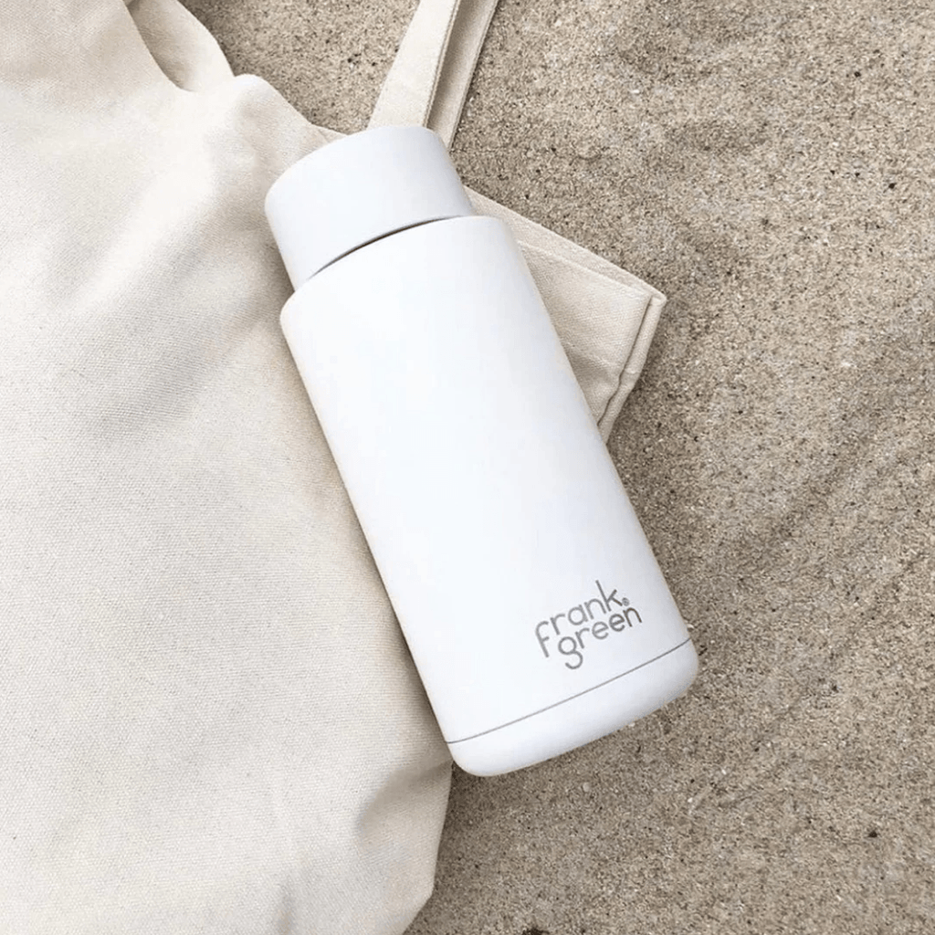 Frank Green  34oz Ceramic Reusable Bottle Straw Lid | Cloud available at Rose St Trading Co