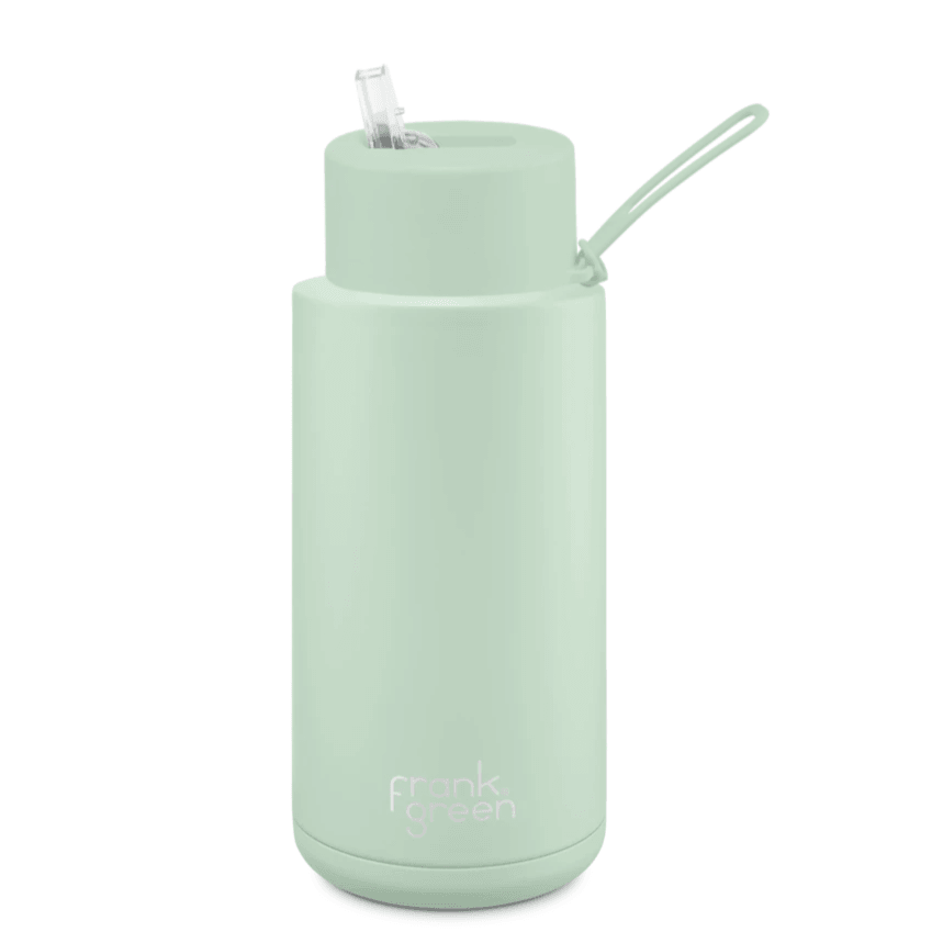 Frank Green  34oz Ceramic Reusable Bottle Straw Lid | Mint available at Rose St Trading Co