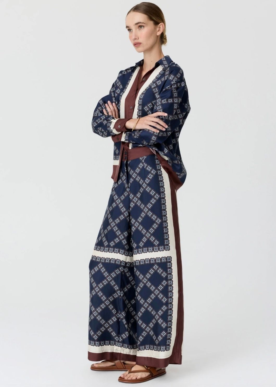 Eden Silk Pant | Eden Scarf Print