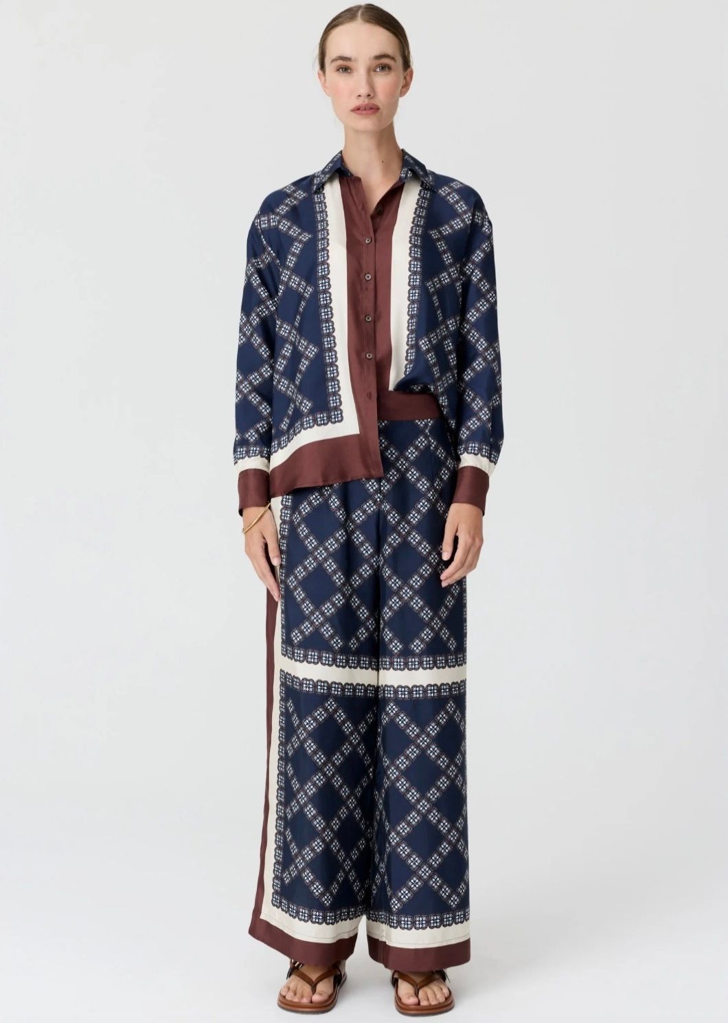 Eden Silk Pant | Eden Scarf Print