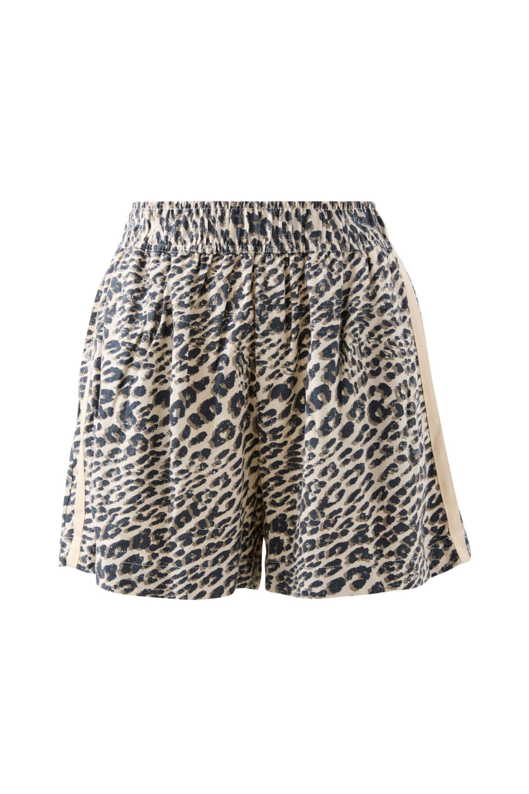 Mila Short | Leopard Linen Blend