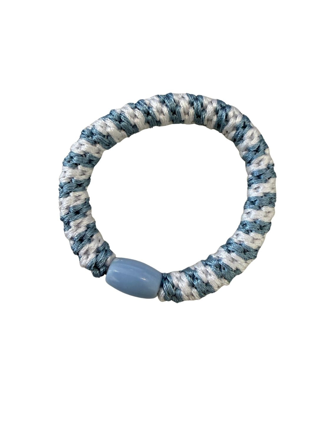 Hair Bracelet |  Pale Blue &amp; White