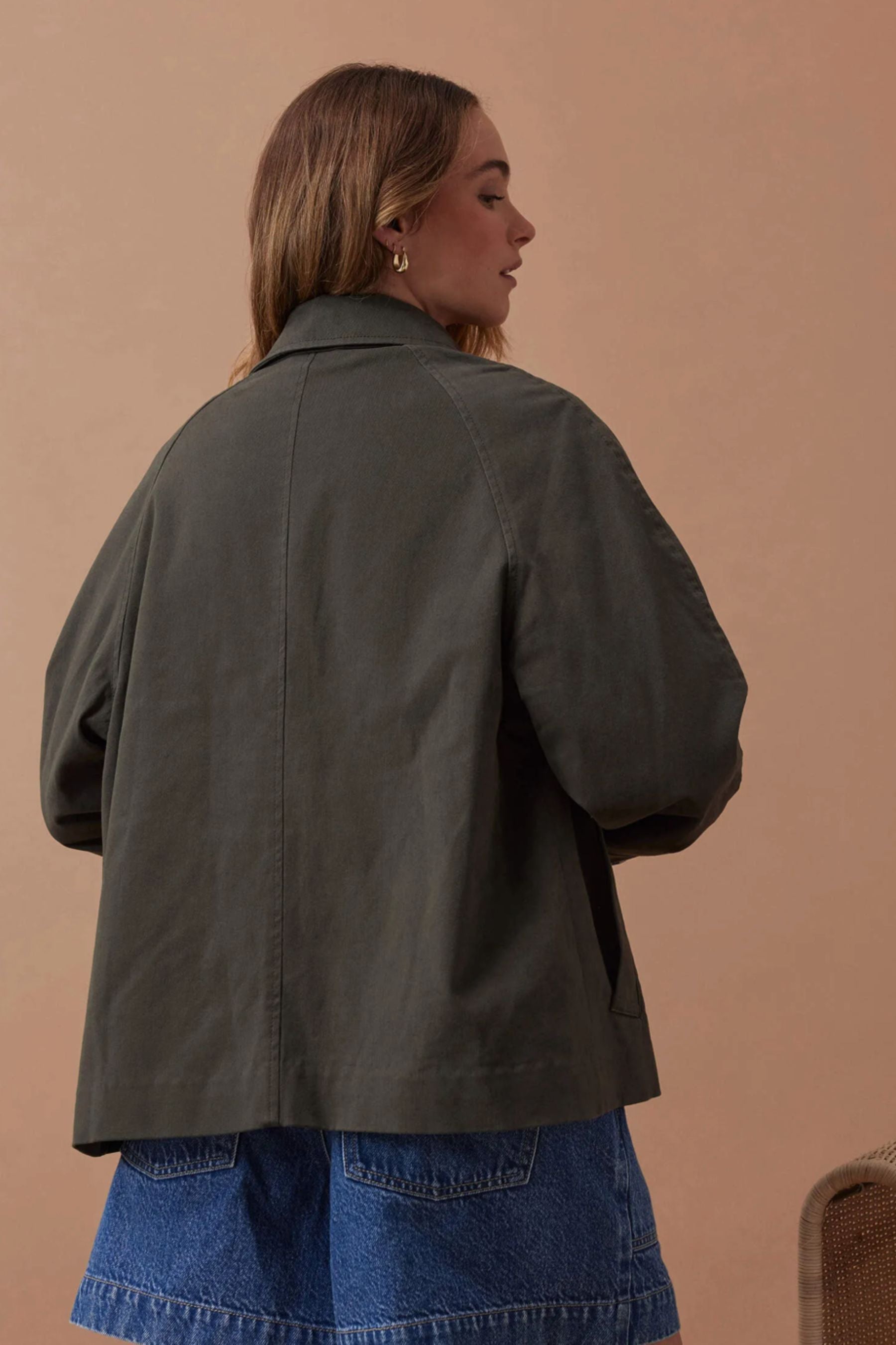 Pia Spring Coat | Olive