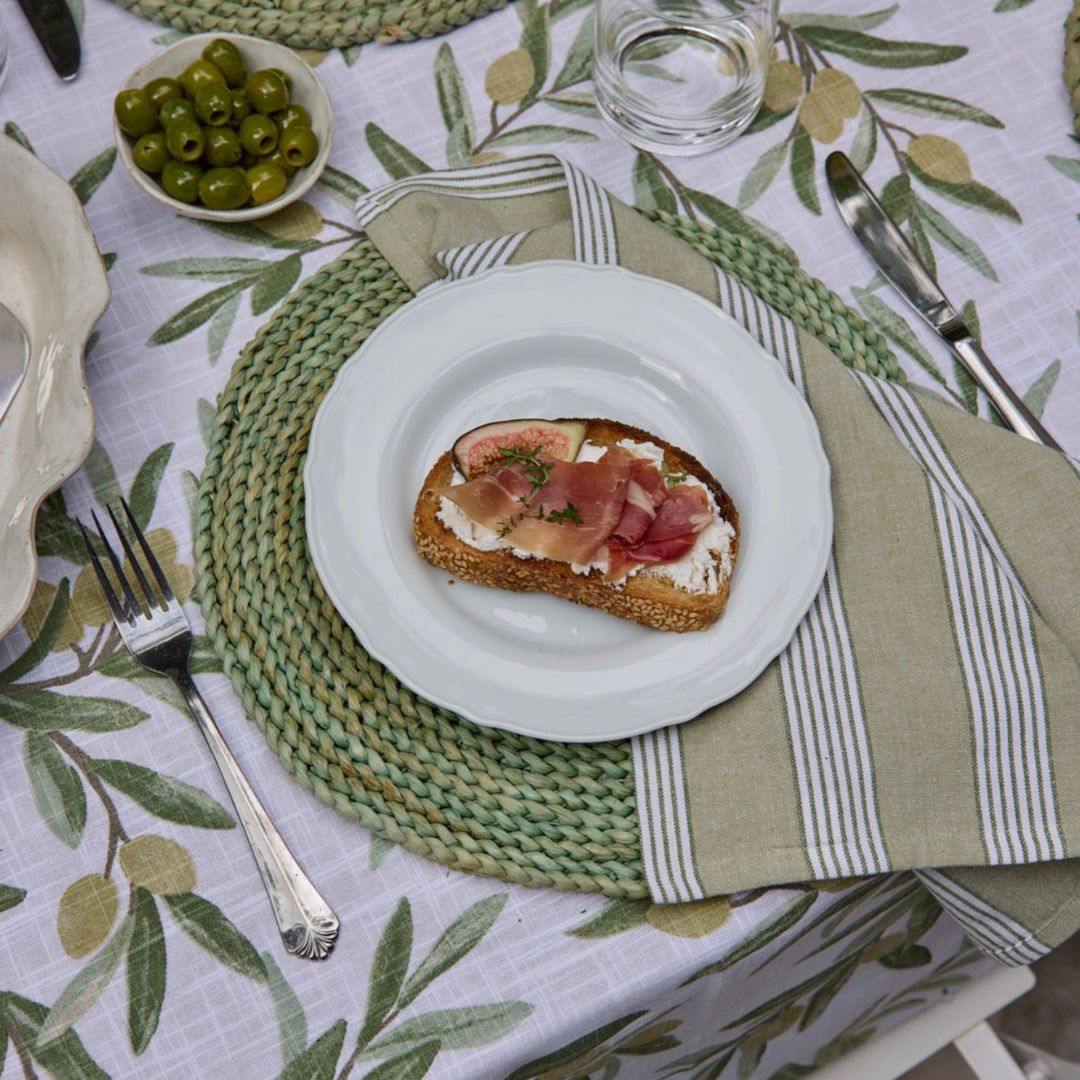Catania Green Stripe Napkin Set