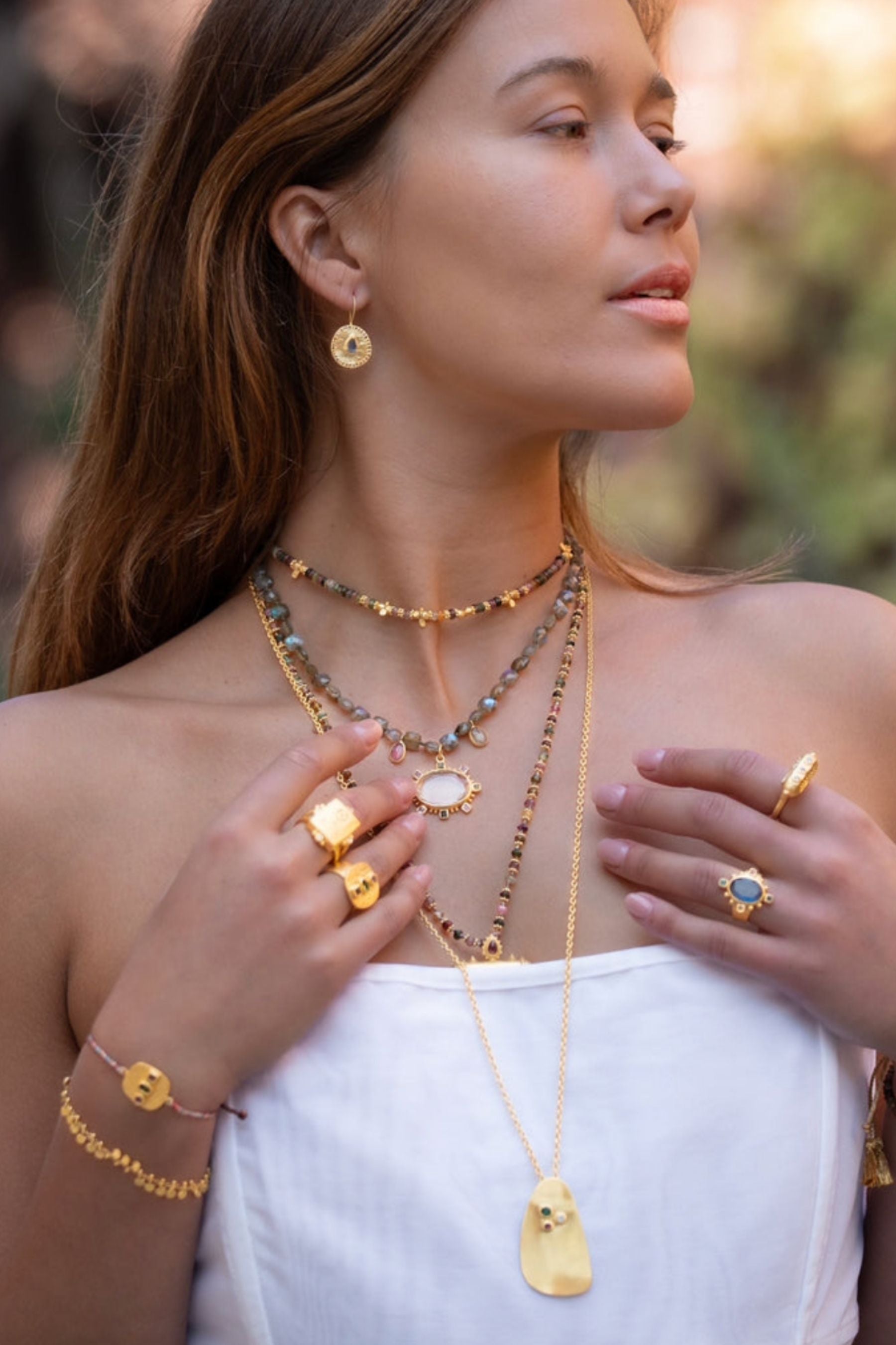 Saffron Multi Tourmaline Necklace