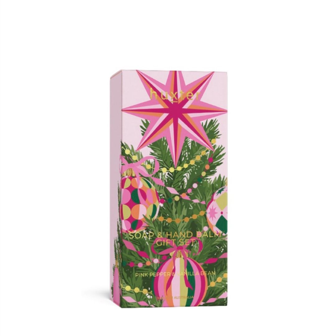 Soap &amp; Hand Balm Gift Set Adorned Xmas | Pink Pepper &amp; Vanilla Bean