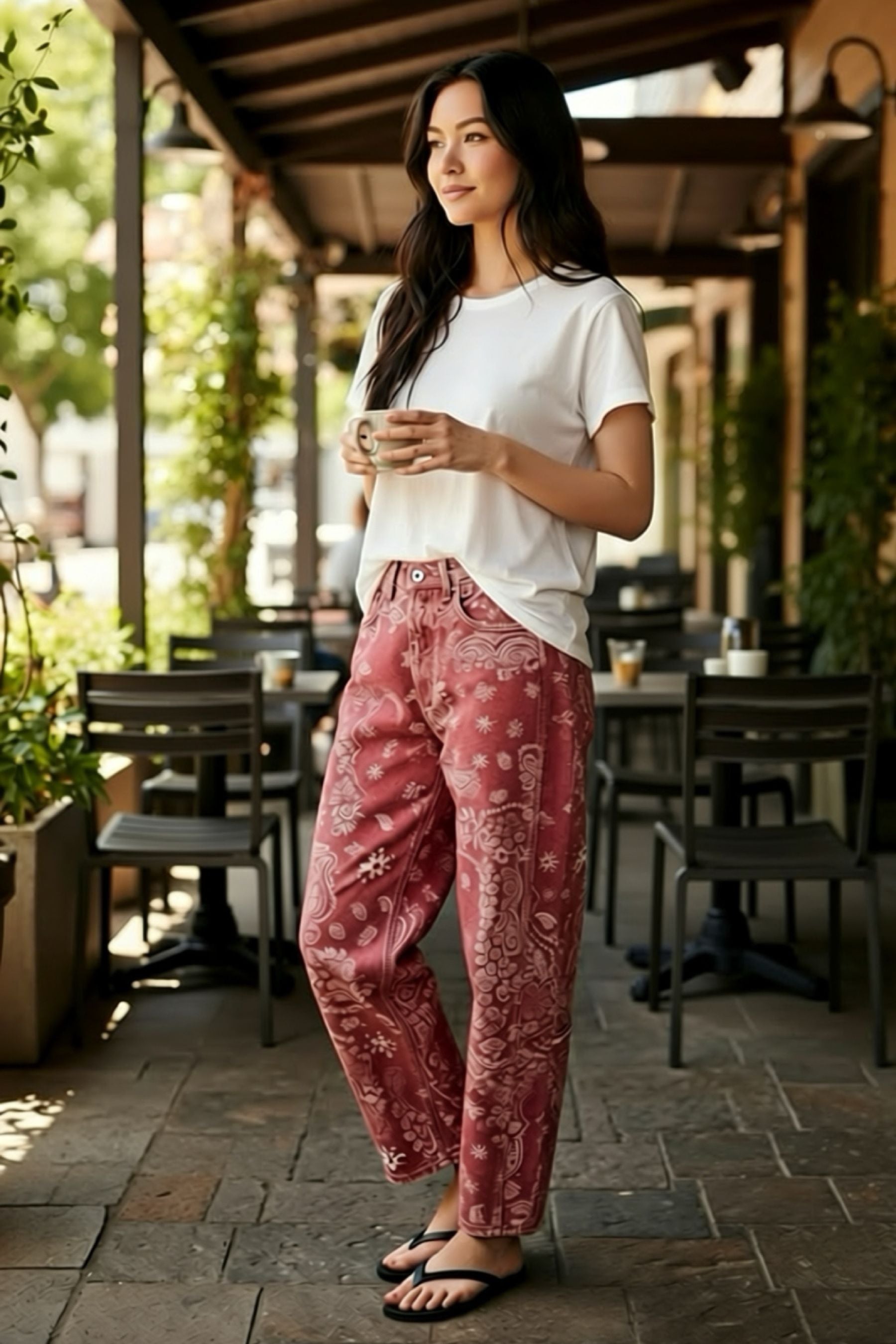 Barrel Jean | Rust Bandana