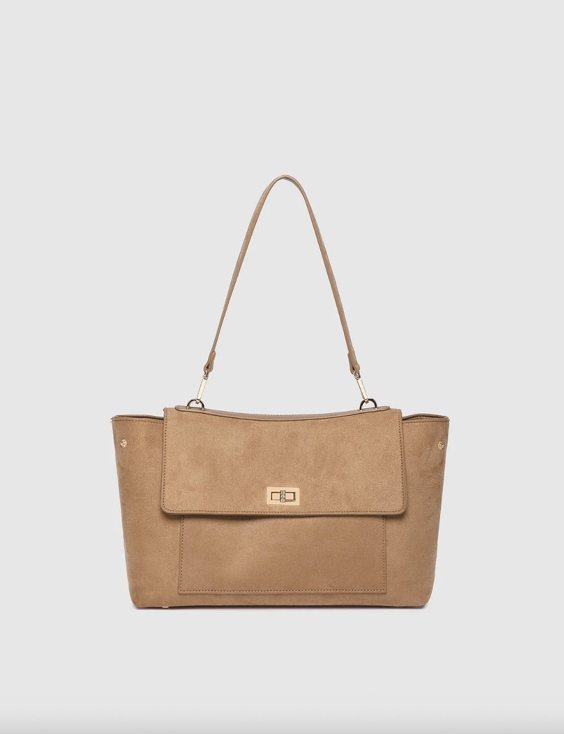 Arden Suedette Shoulder Bag | Honey