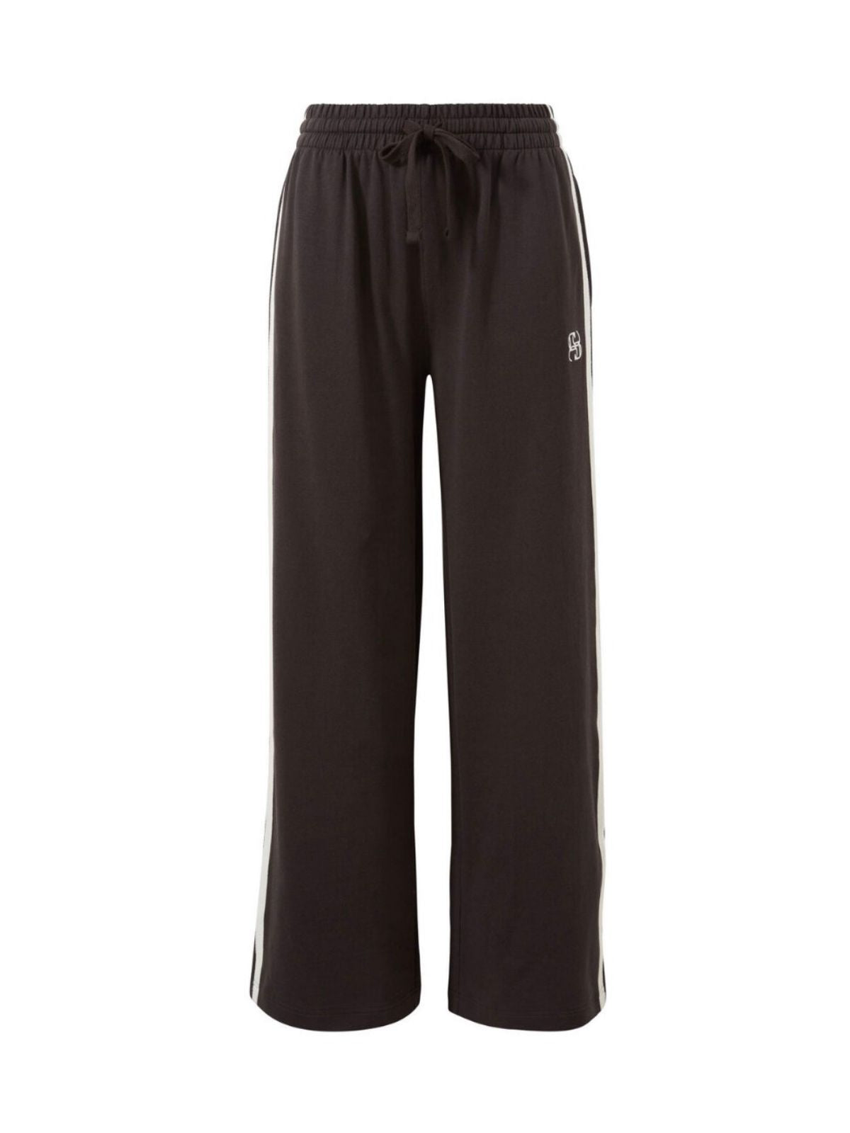 Gigi Wide Leg Terry Pant | Phantom Side Stripe