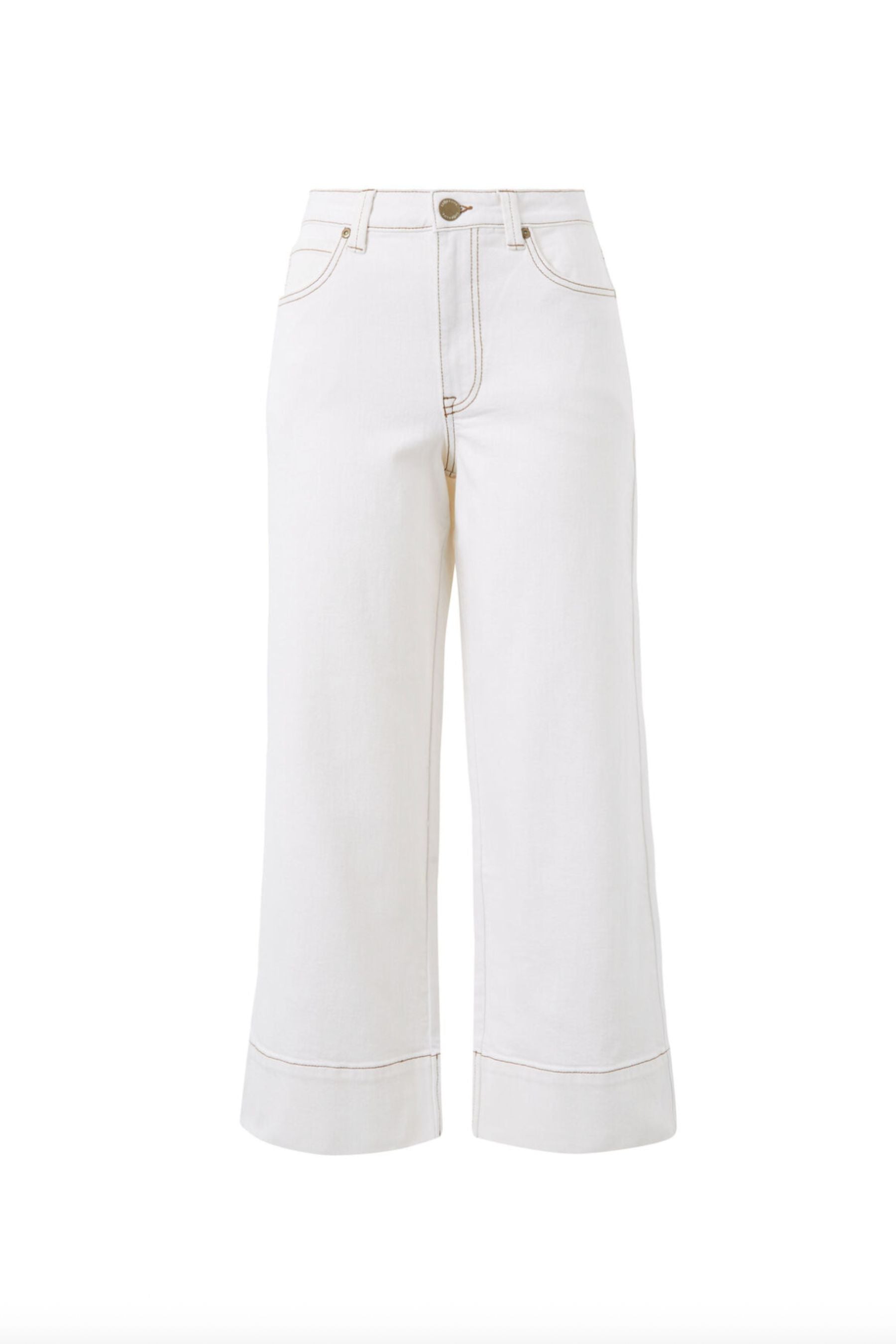 Wide Leg Crop Jean | Fresh Ecru