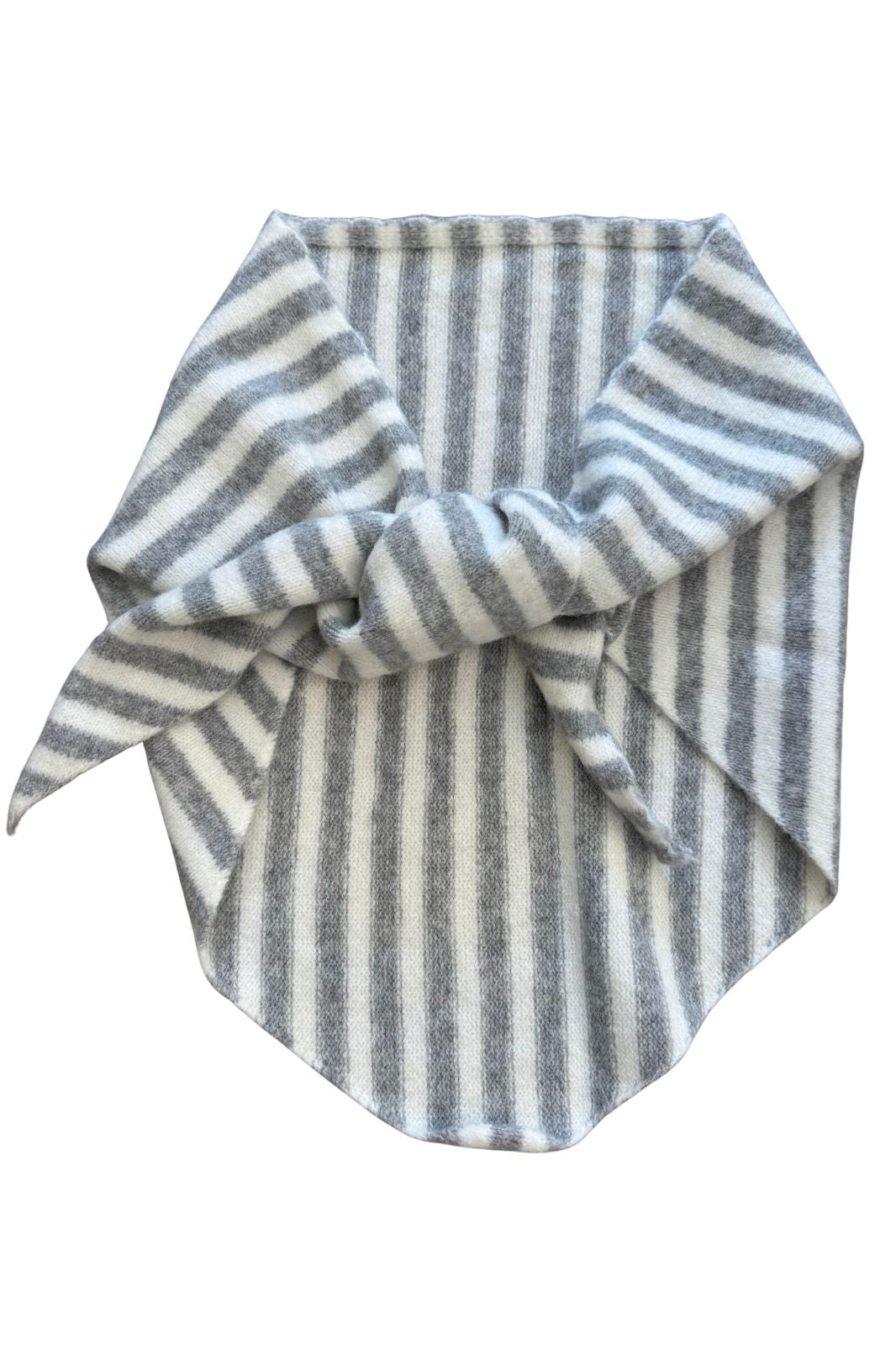 Large Triangle Neck Scarf | Grey + White