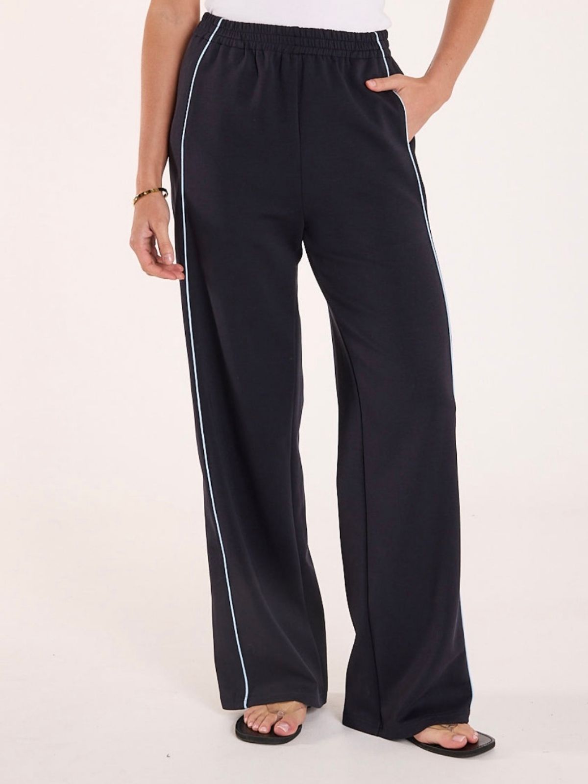 Noah Wide Pant | Navy Stripe