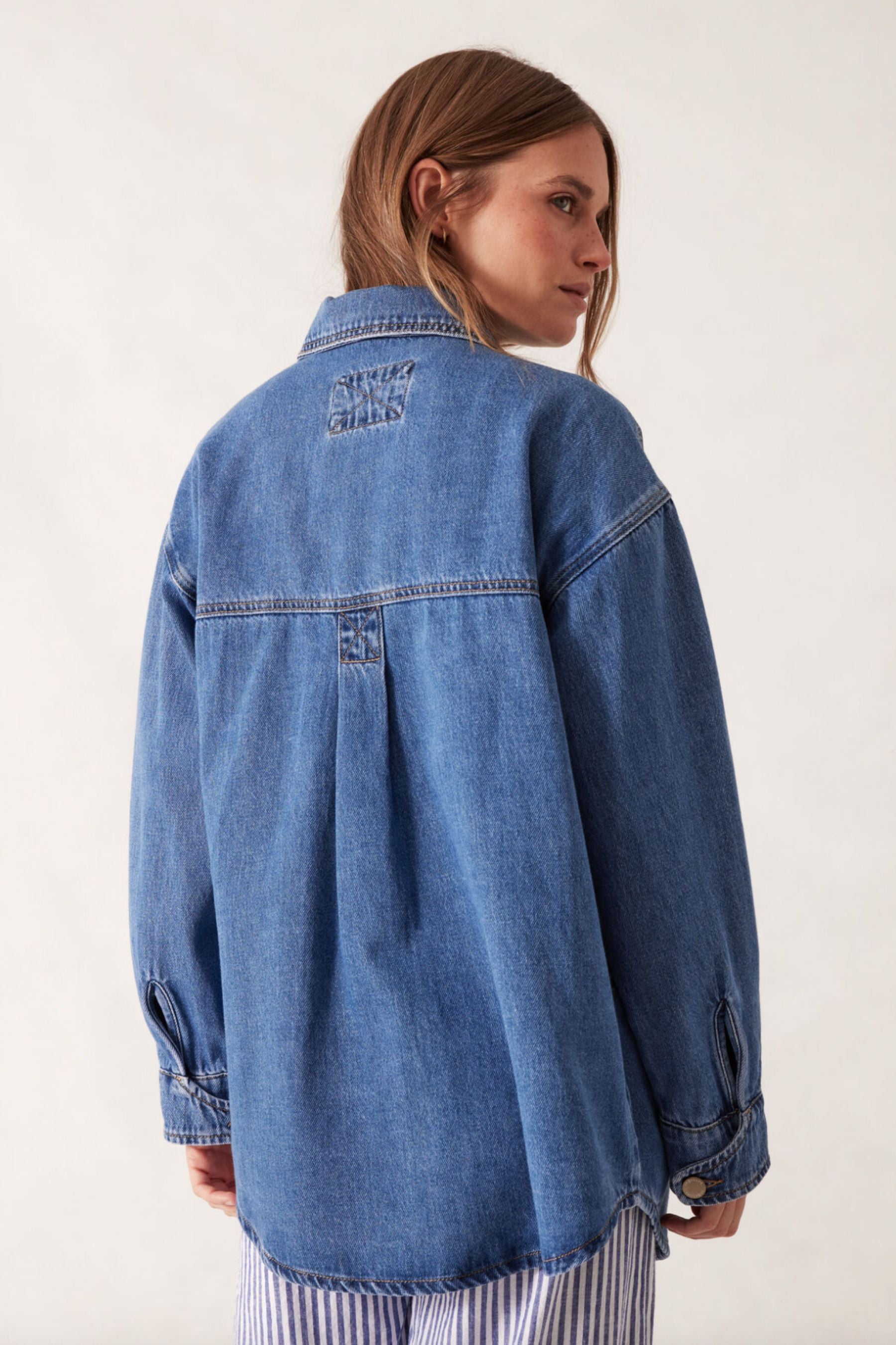 Bobbi Side Pocket Denim Shacket | Indigo